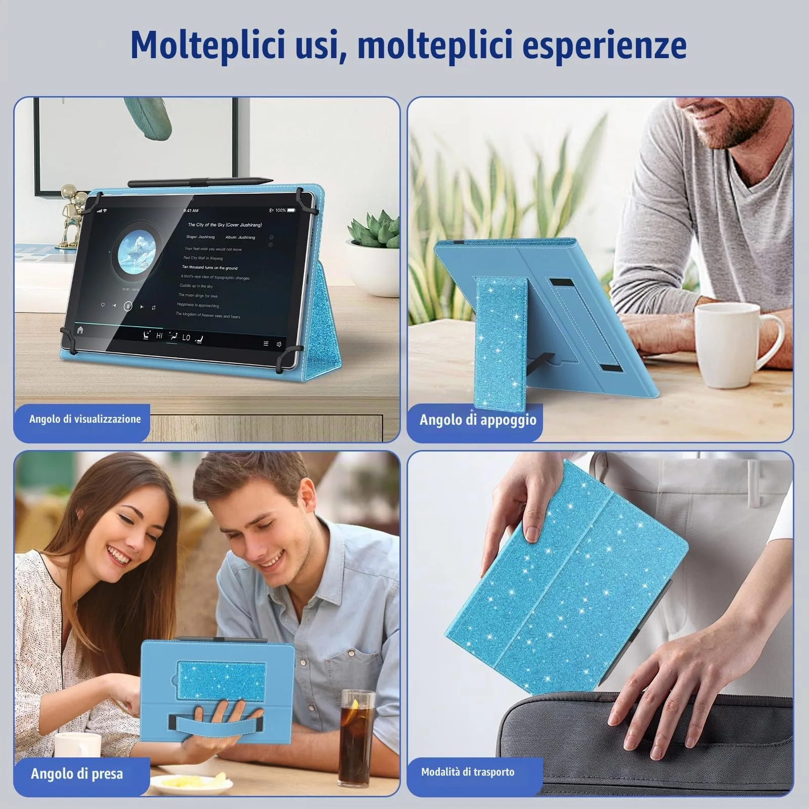 TiMOVO Custodia Universale per Tablet Android 10,1" con Anello per Penna - immagine 7