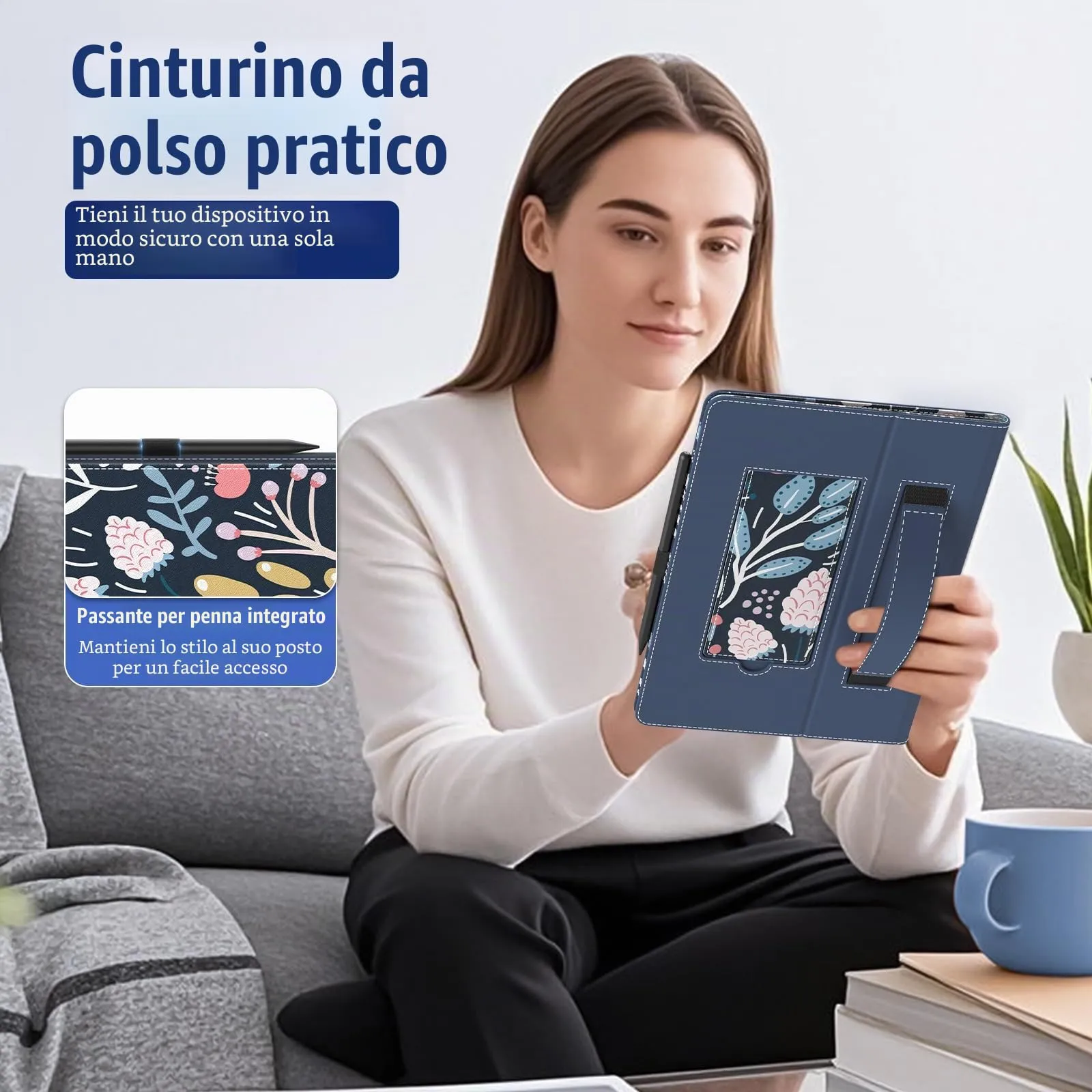 TiMOVO Custodia Universale per Tablet Android 10,1" con Anello per Penna - immagine 3