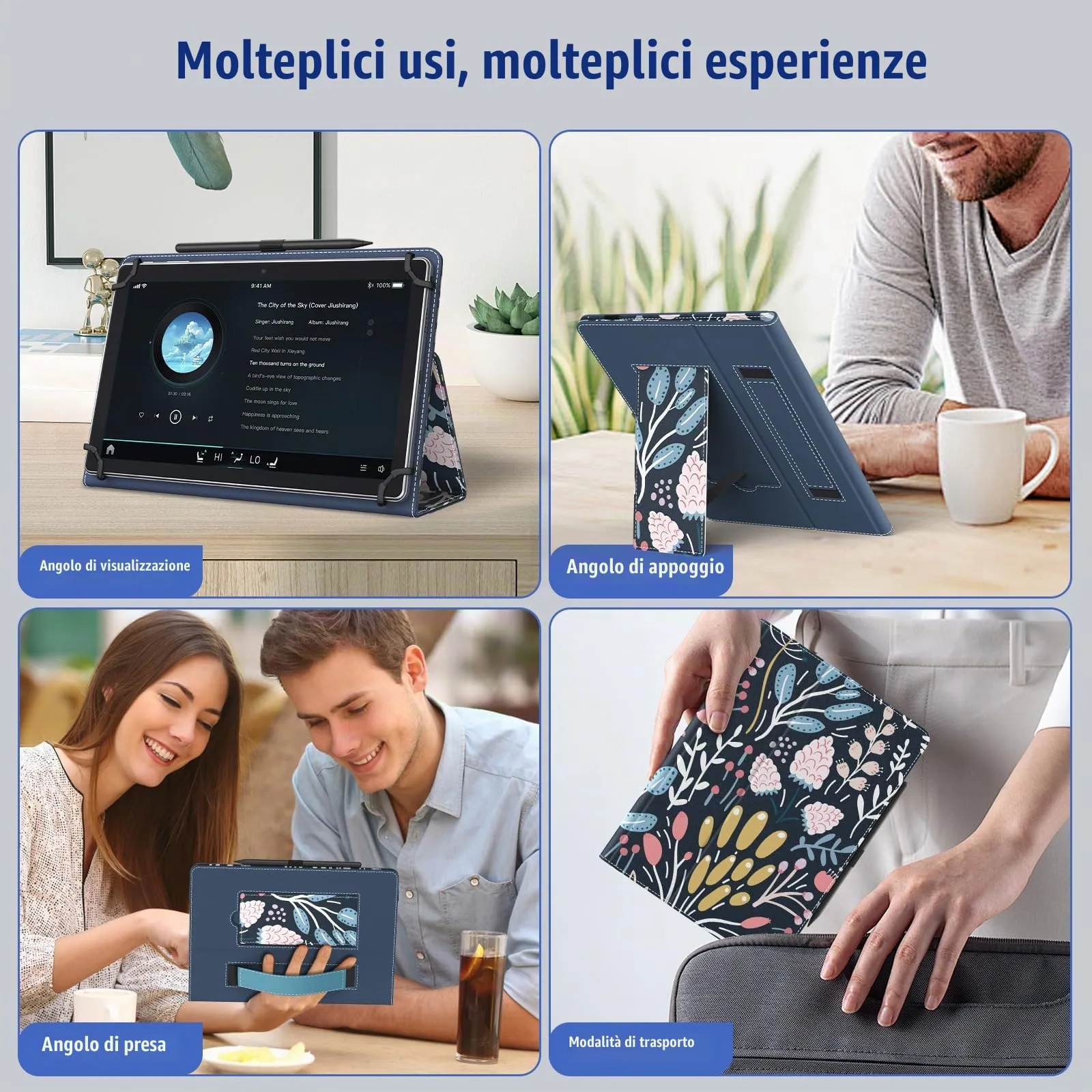 TiMOVO Custodia Universale per Tablet Android 10,1" con Anello per Penna - immagine 7