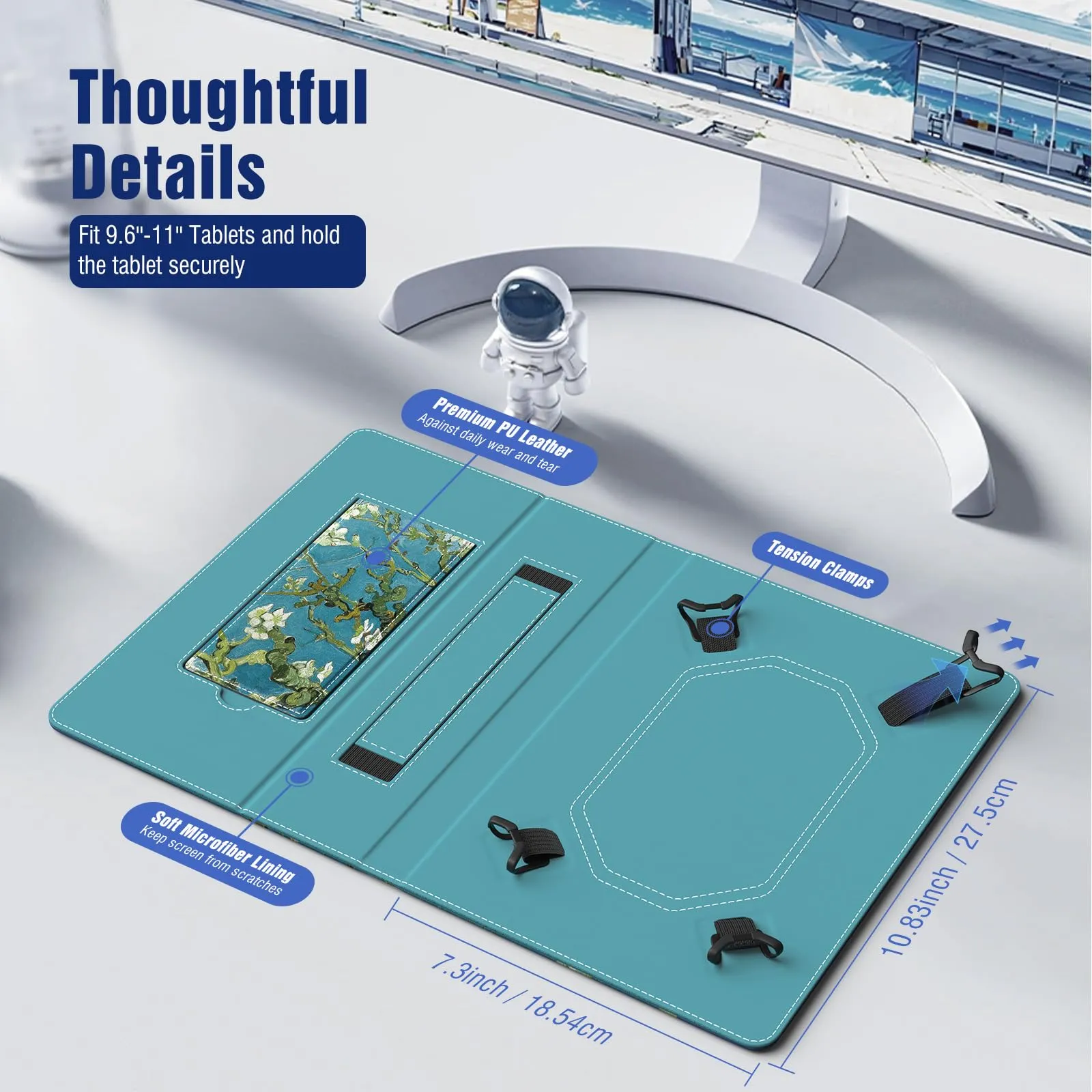 TiMOVO Custodia Universale per Tablet Android 10,1" con Anello per Penna - immagine 2