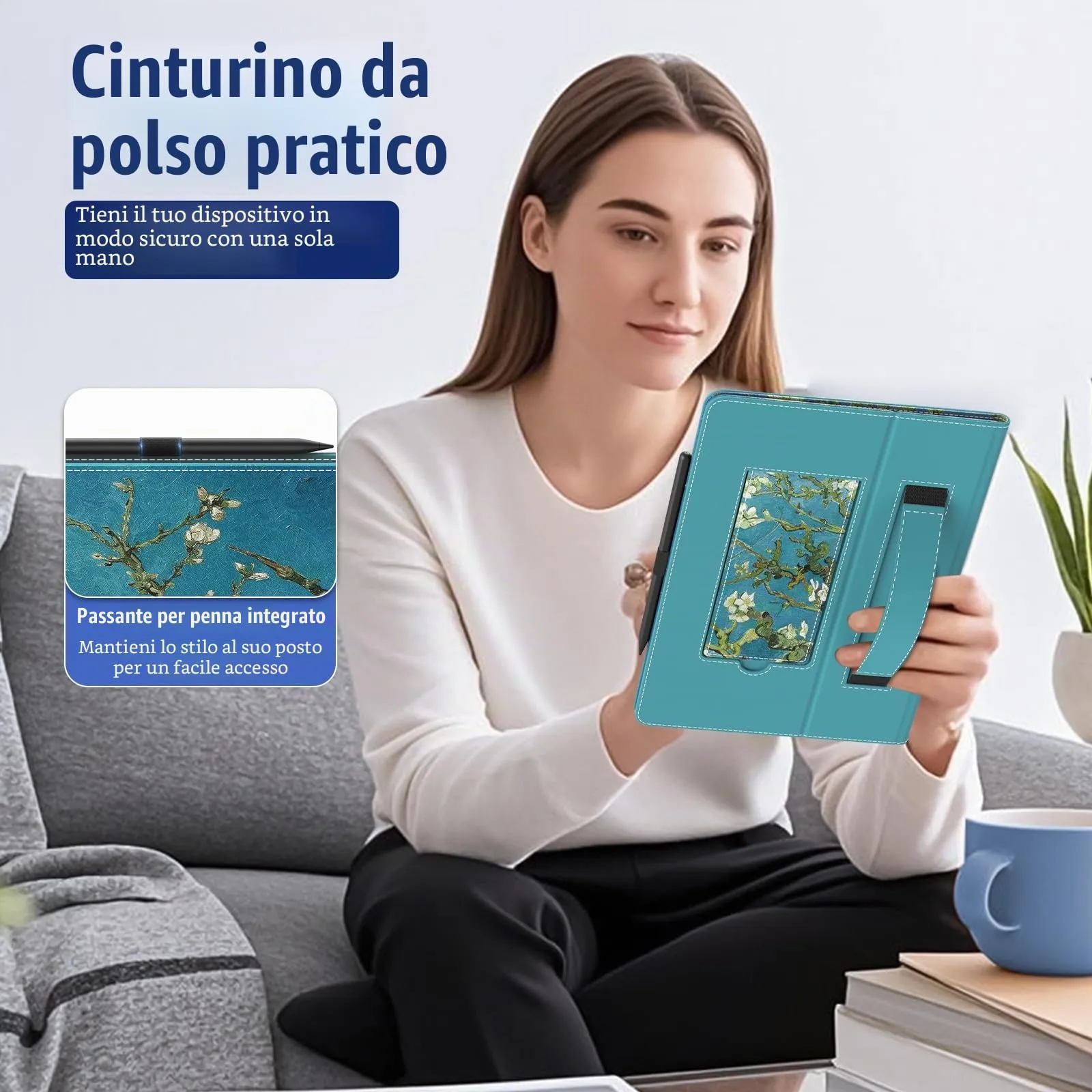 TiMOVO Custodia Universale per Tablet Android 10,1" con Anello per Penna - immagine 3