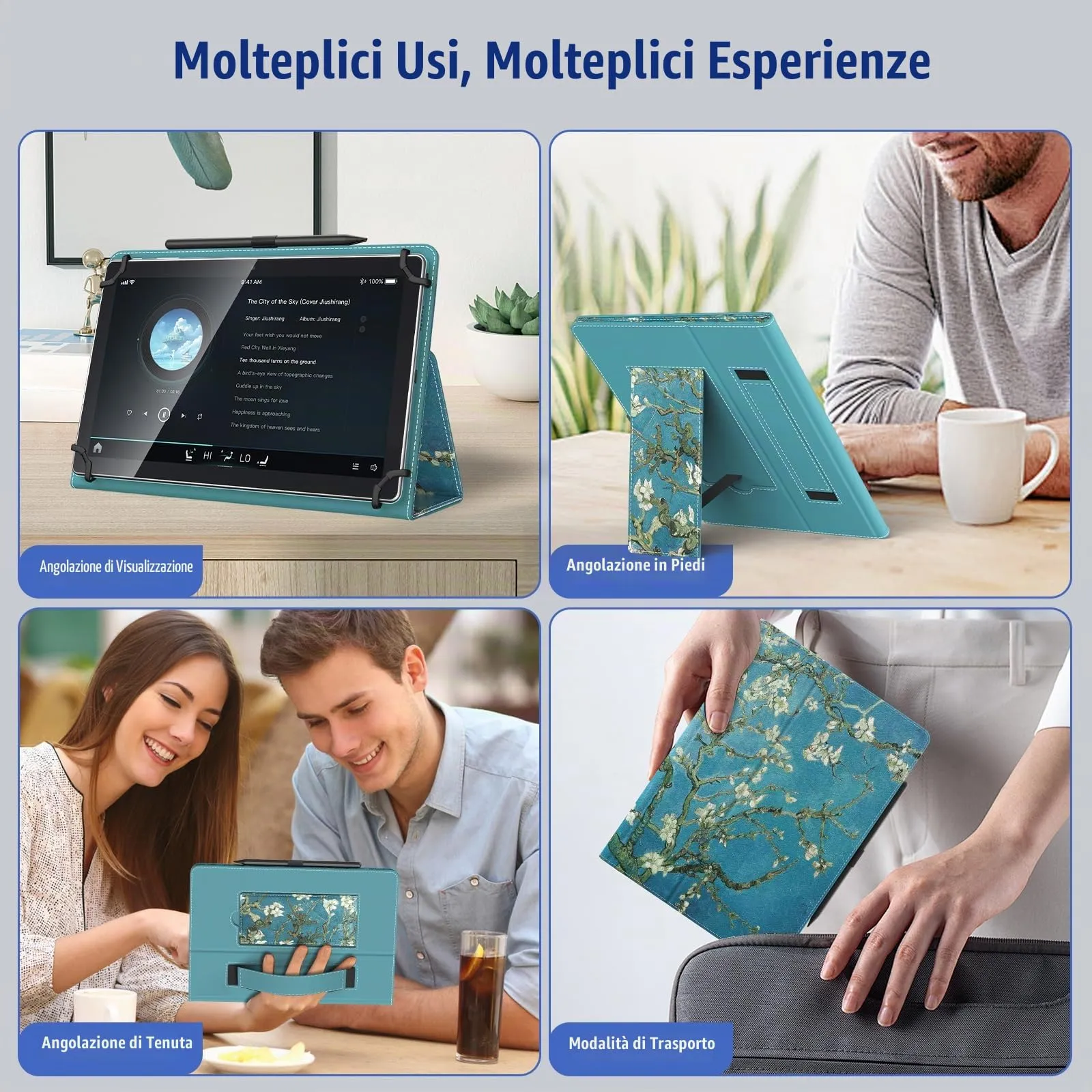 TiMOVO Custodia Universale per Tablet Android 10,1" con Anello per Penna - immagine 7