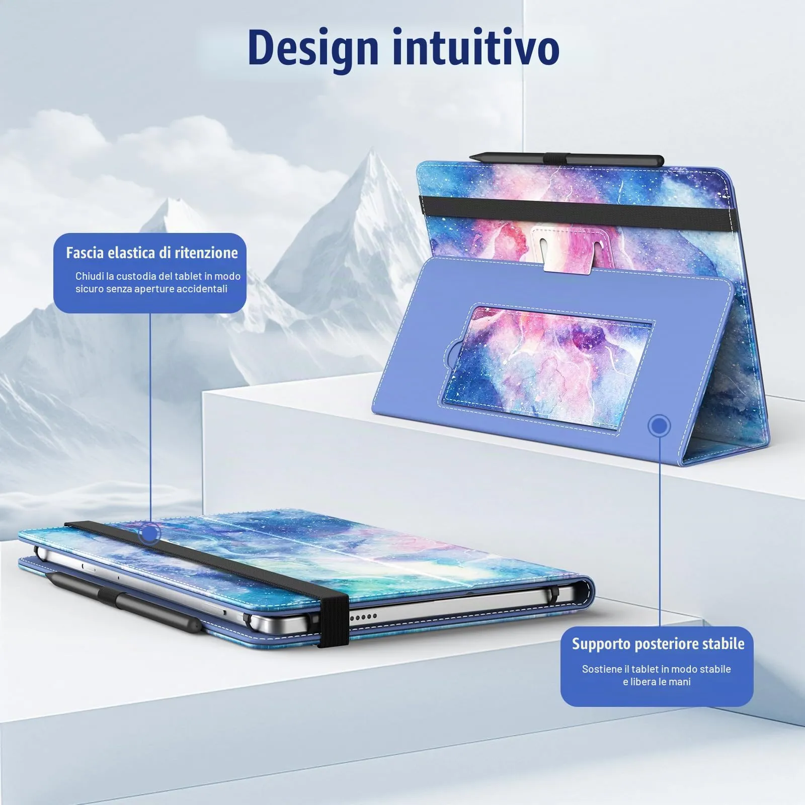 TiMOVO Custodia Universale per Tablet Android 9,6-11 Pollici con Anello per Penna - immagine 4