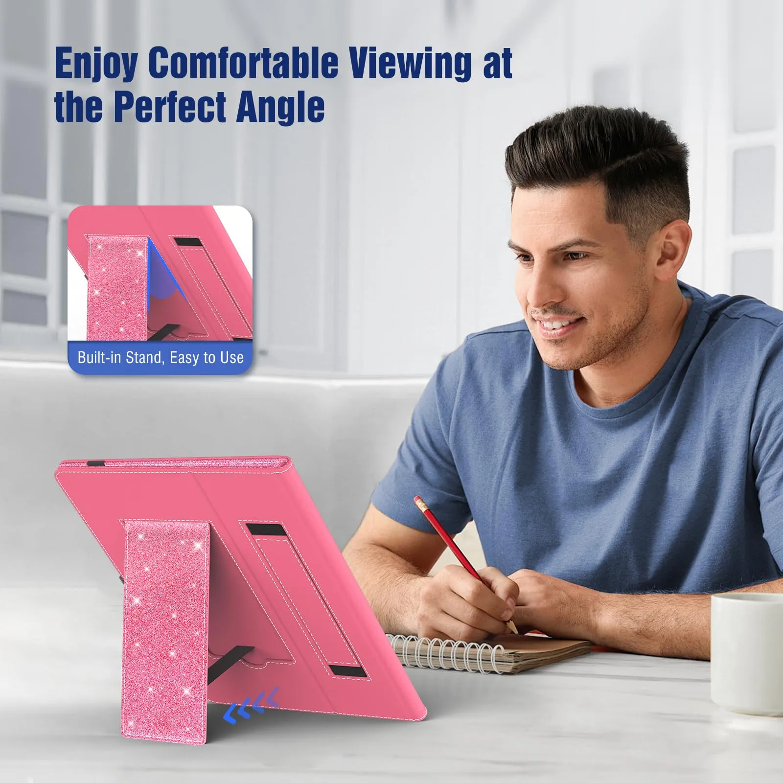 TiMOVO Custodia Universale per Tablet Android 10,1" con Portapenne - immagine 5