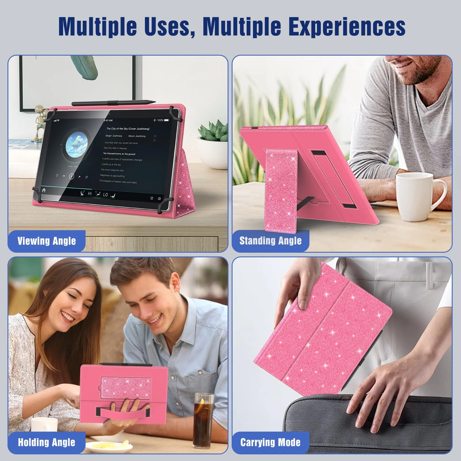 TiMOVO Custodia Universale per Tablet Android 10,1" con Portapenne - immagine 7