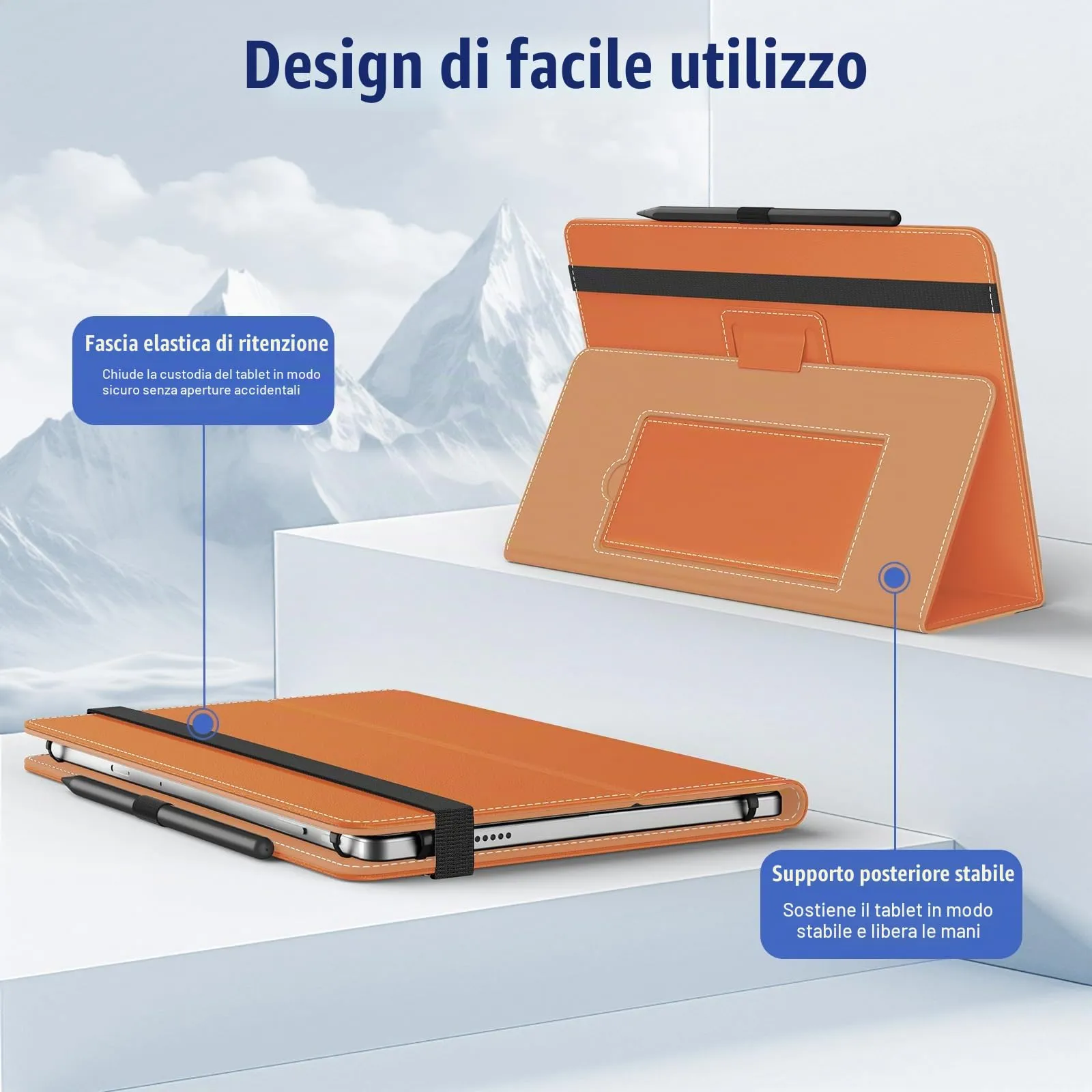 TiMOVO Custodia Universale per Tablet Android 10,1" con Anello per Penna - immagine 4