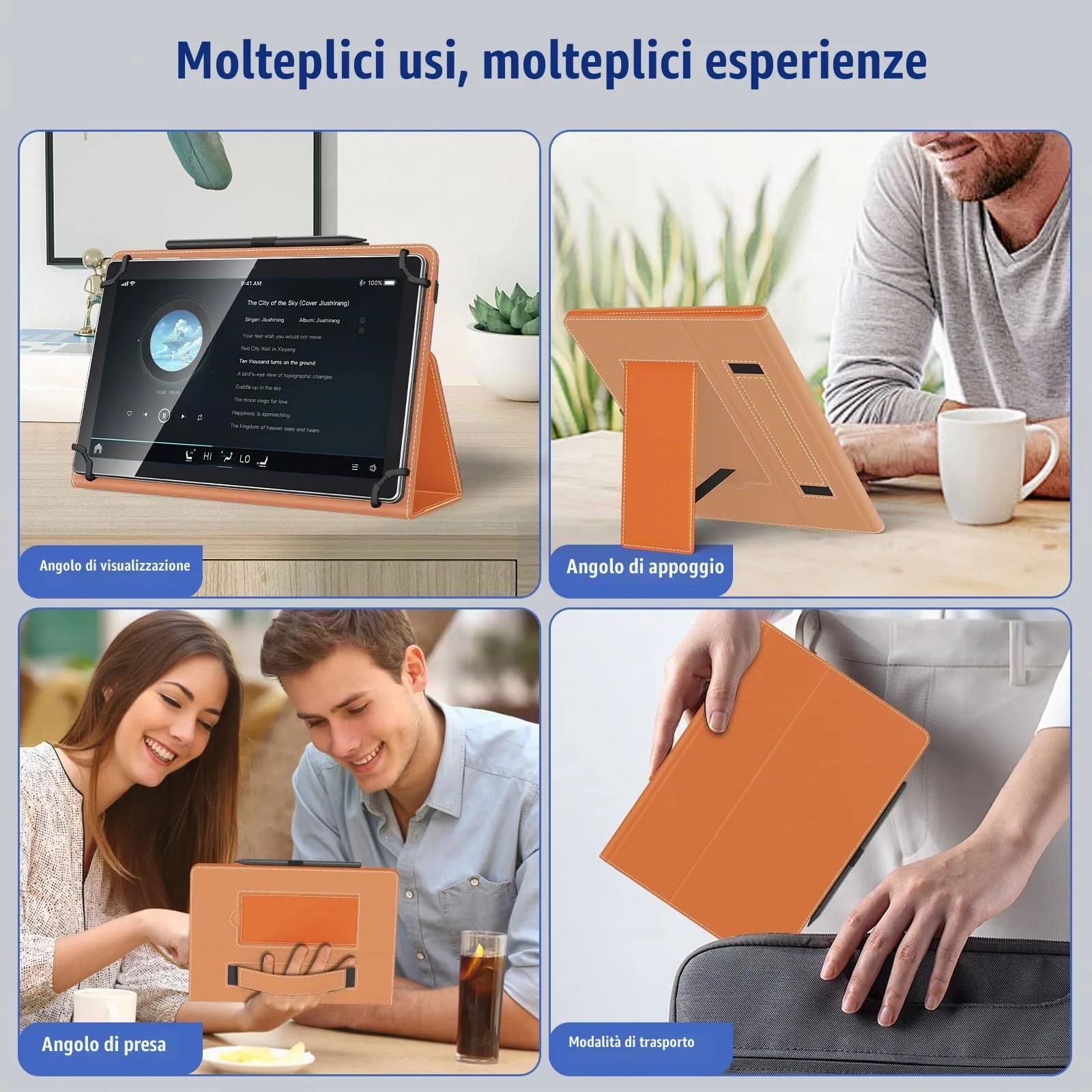 TiMOVO Custodia Universale per Tablet Android 10,1" con Anello per Penna - immagine 7