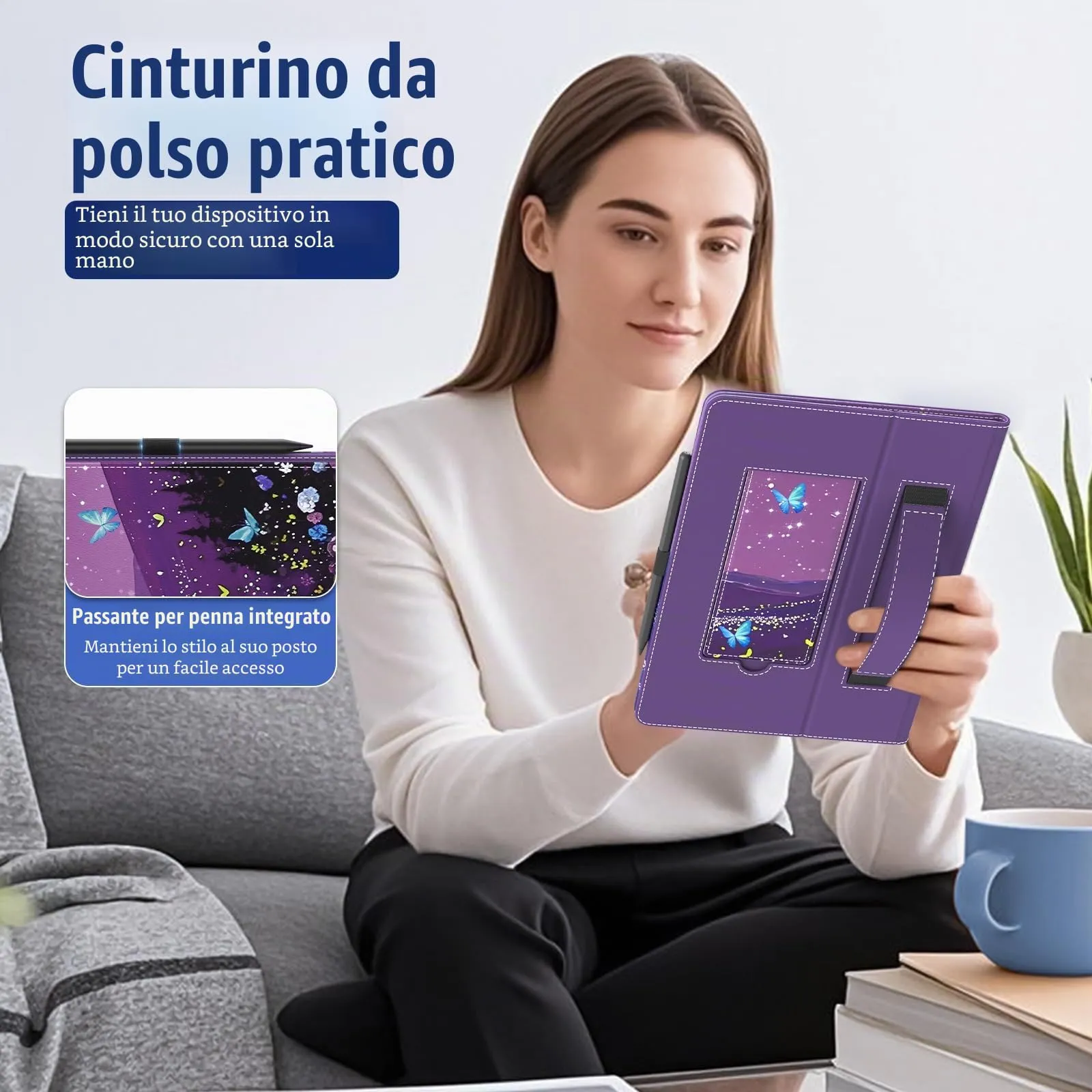 TiMOVO Custodia Universale per Tablet Android 9,6-11 pollici con Anello per Penna - immagine 4