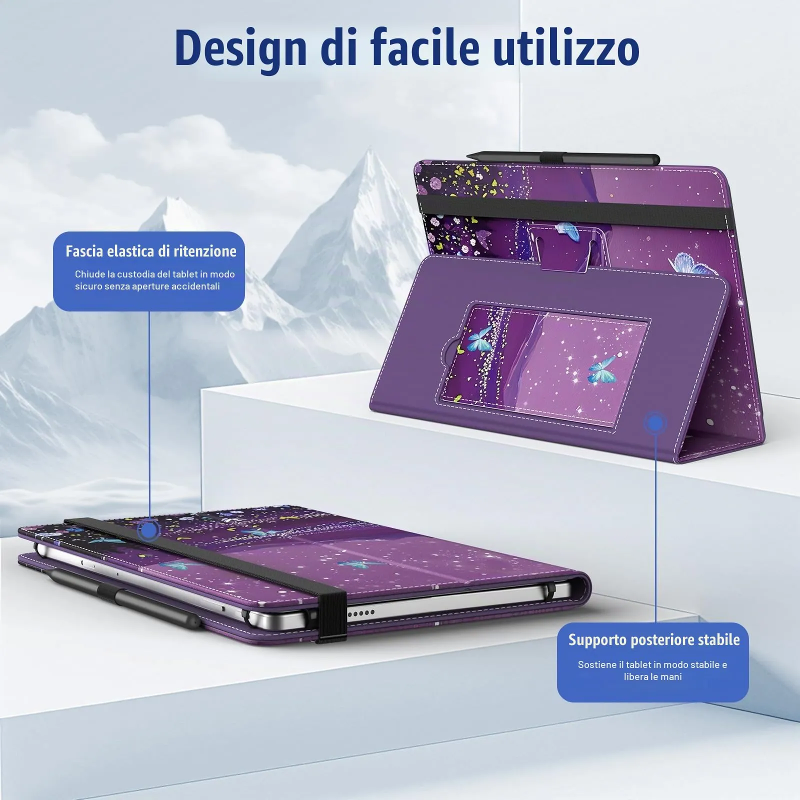 TiMOVO Custodia Universale per Tablet Android 9,6-11 pollici con Anello per Penna - immagine 5
