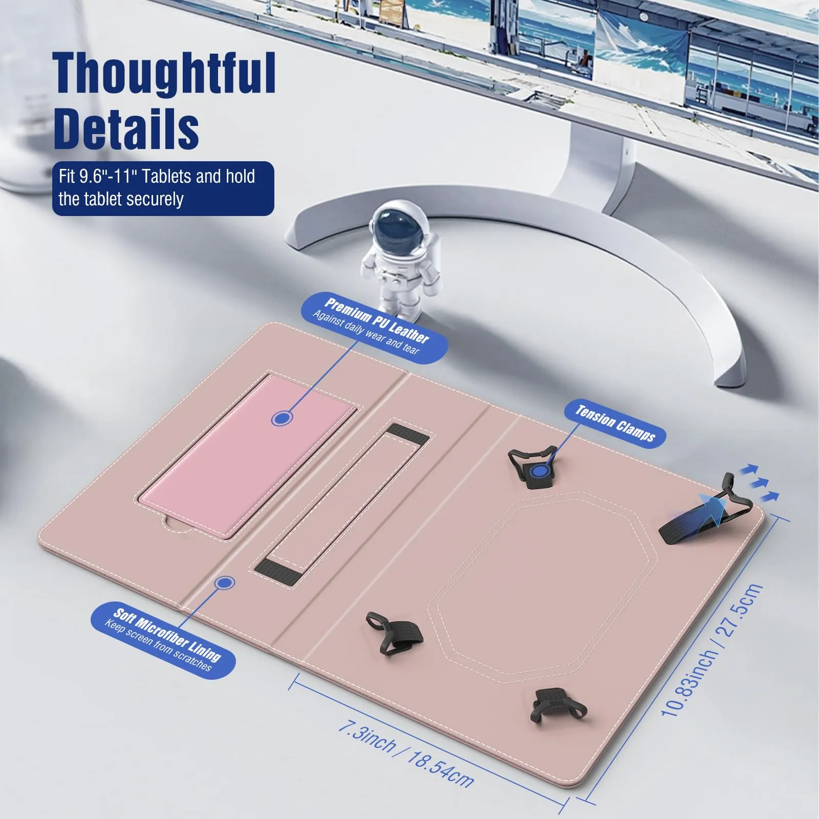 TiMOVO Custodia Universale per Tablet Android 10,1" con Anello per Penna - immagine 2