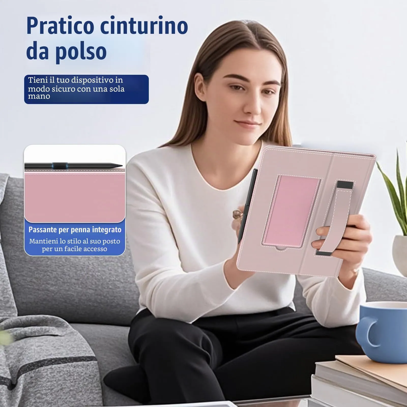 TiMOVO Custodia Universale per Tablet Android 10,1" con Anello per Penna - immagine 3