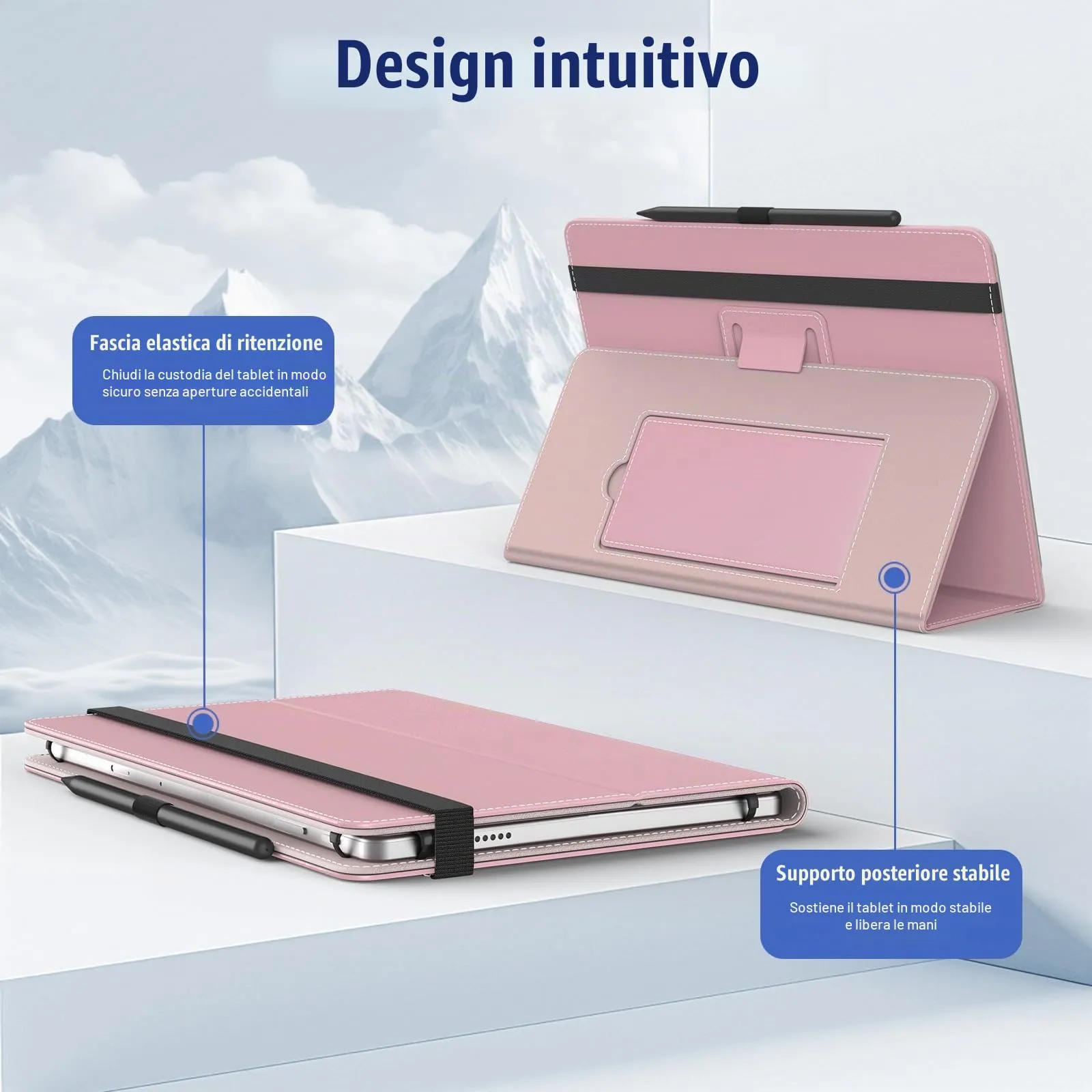 TiMOVO Custodia Universale per Tablet Android 10,1" con Anello per Penna - immagine 4