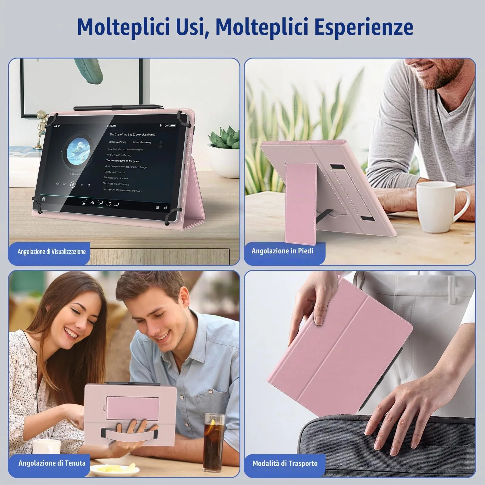 TiMOVO Custodia Universale per Tablet Android 10,1" con Anello per Penna - immagine 7