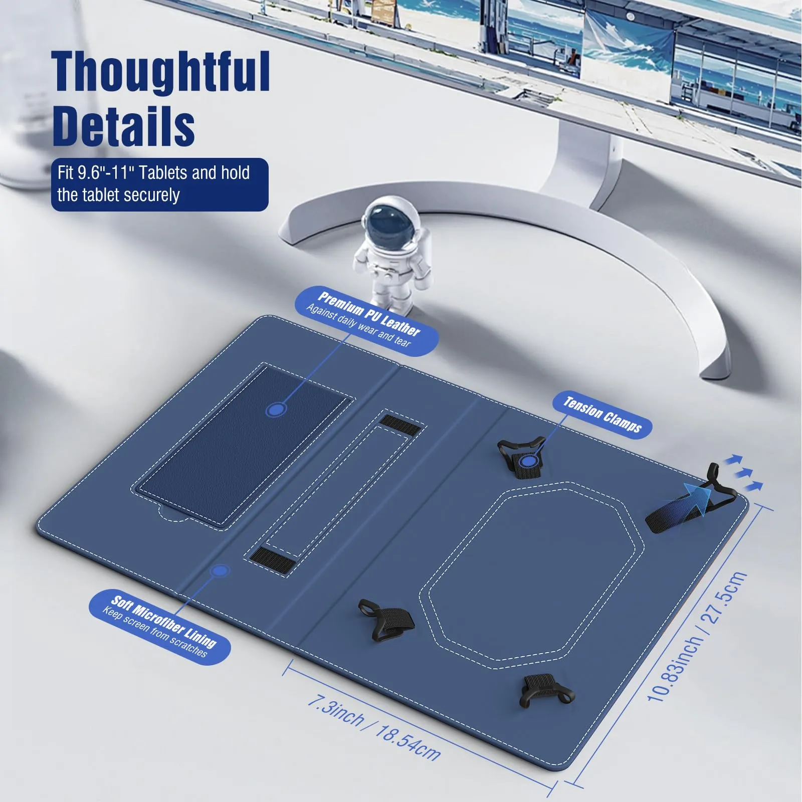 TiMOVO Custodia Universale per Tablet Android 10,1" con Anello per Penna - immagine 2
