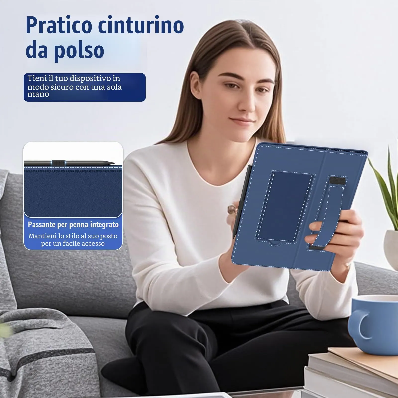 TiMOVO Custodia Universale per Tablet Android 10,1" con Anello per Penna - immagine 3