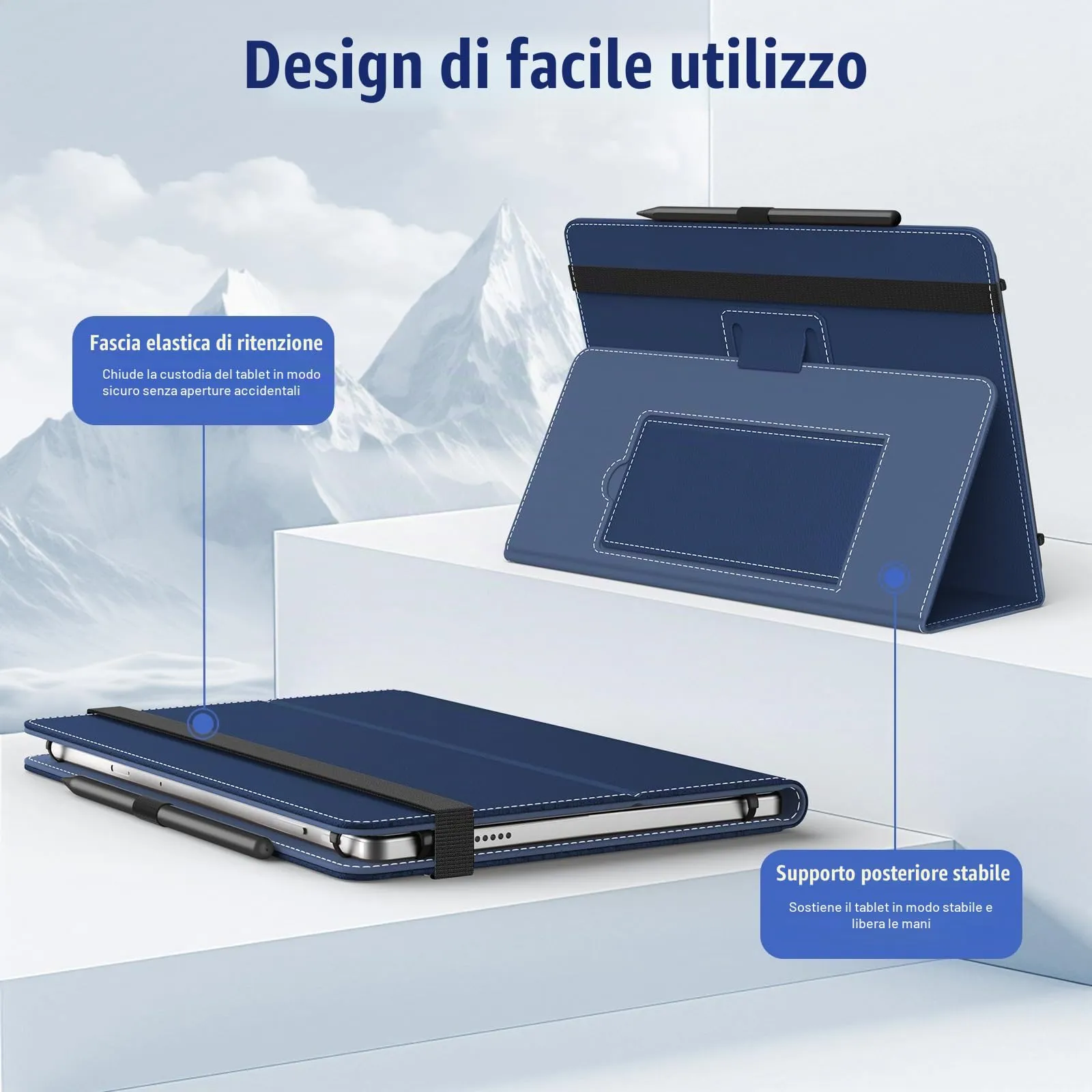 TiMOVO Custodia Universale per Tablet Android 10,1" con Anello per Penna - immagine 4