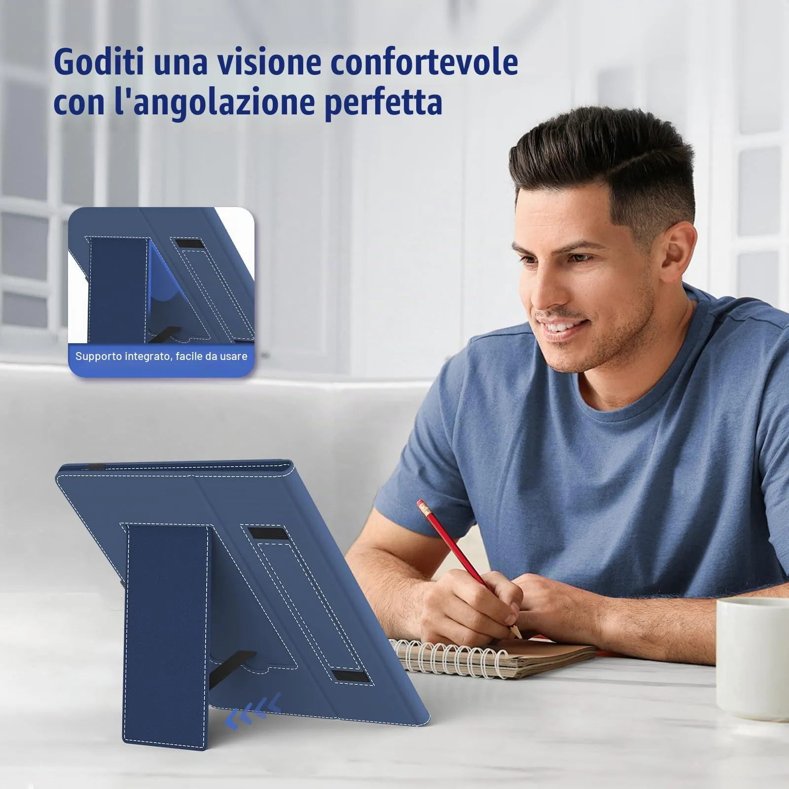TiMOVO Custodia Universale per Tablet Android 10,1" con Anello per Penna - immagine 5