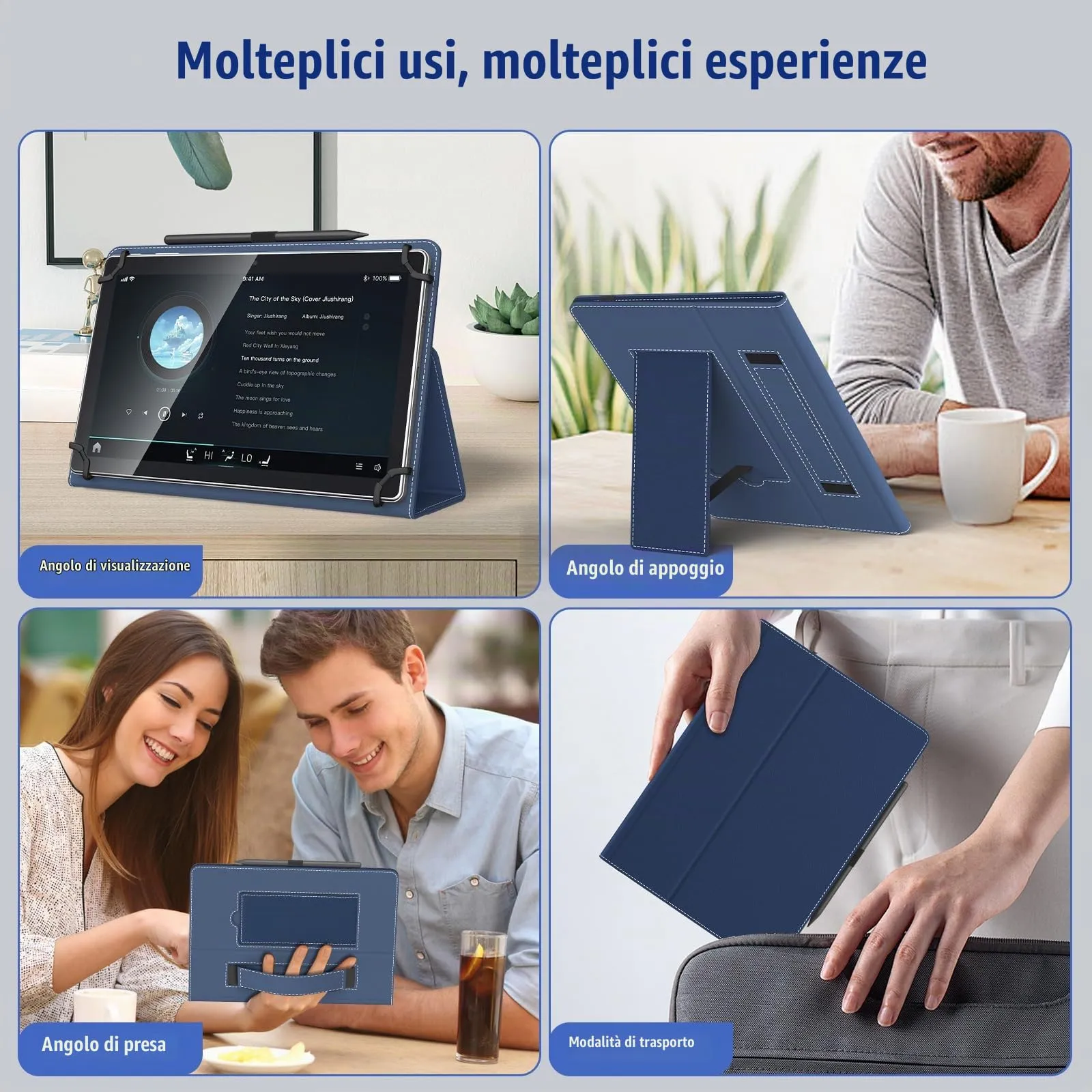 TiMOVO Custodia Universale per Tablet Android 10,1" con Anello per Penna - immagine 7