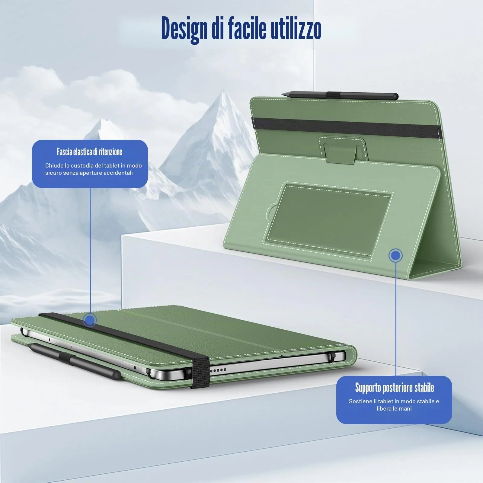 TiMOVO Custodia Universale per Tablet Android 10,1" con Anello per Penna - immagine 4