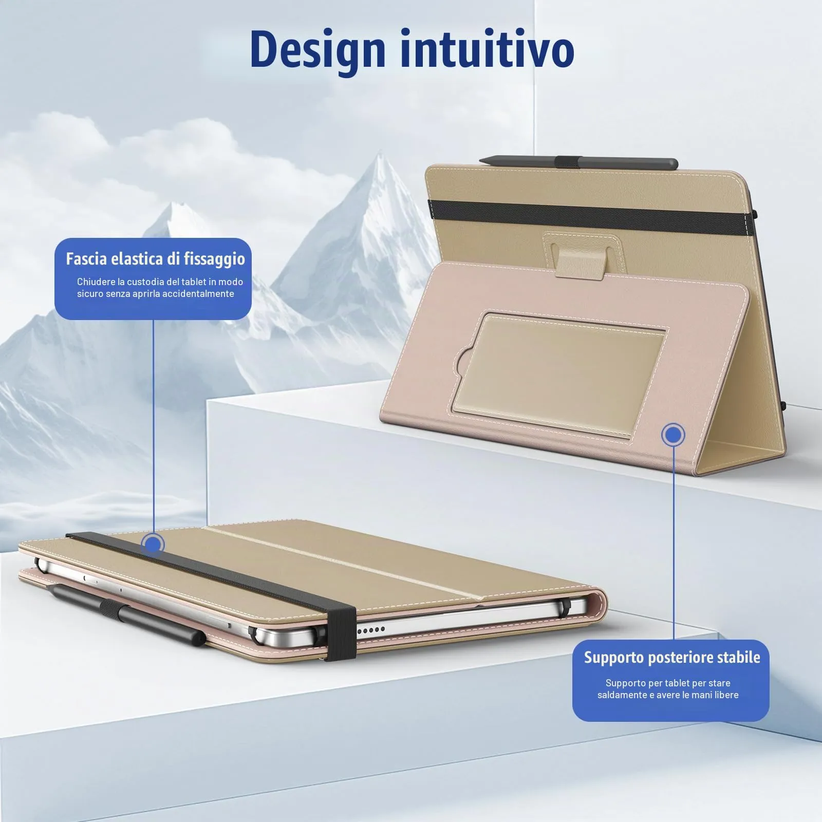 TiMOVO Custodia Universale per Tablet Android 10,1" con Anello per Penna - immagine 4