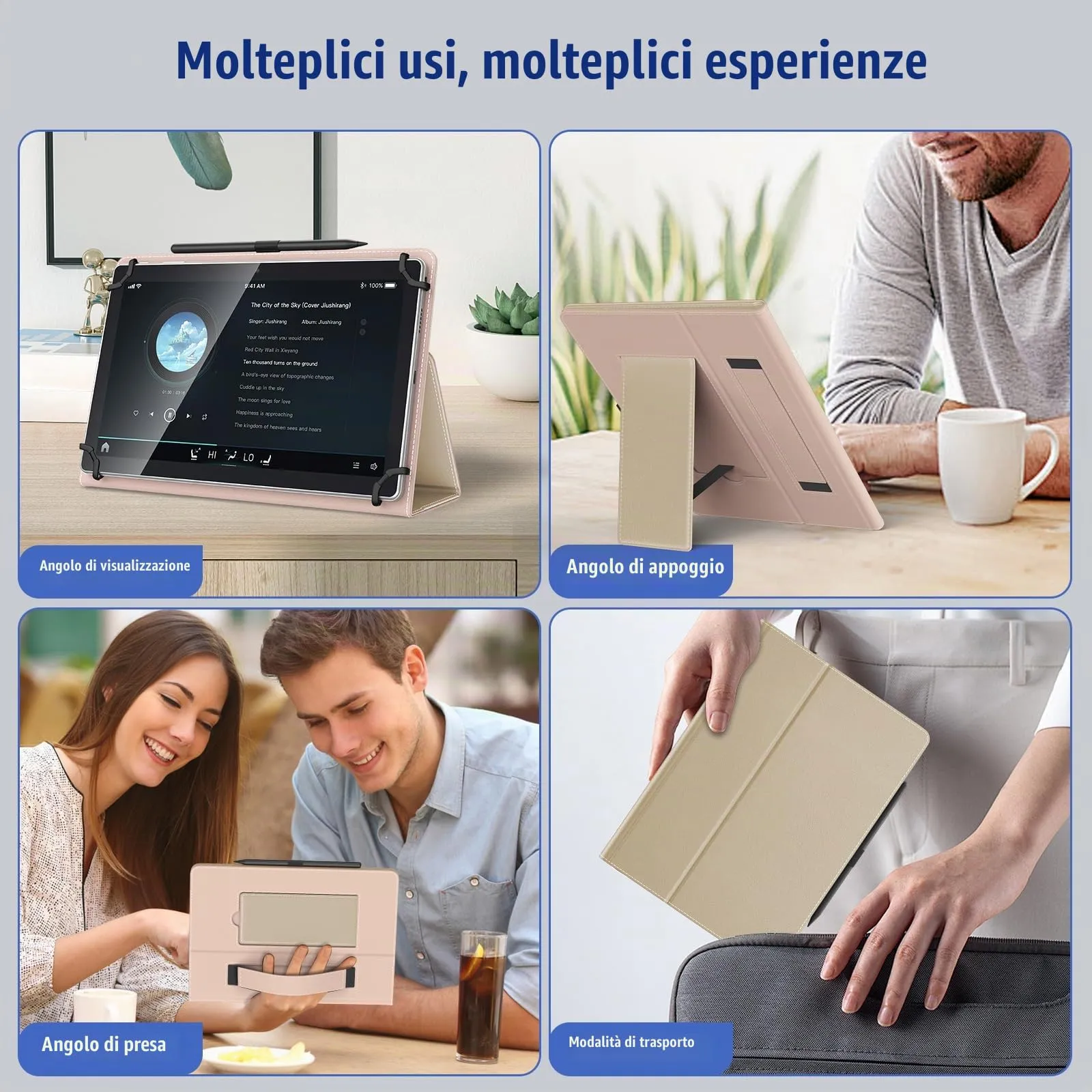 TiMOVO Custodia Universale per Tablet Android 10,1" con Anello per Penna - immagine 7