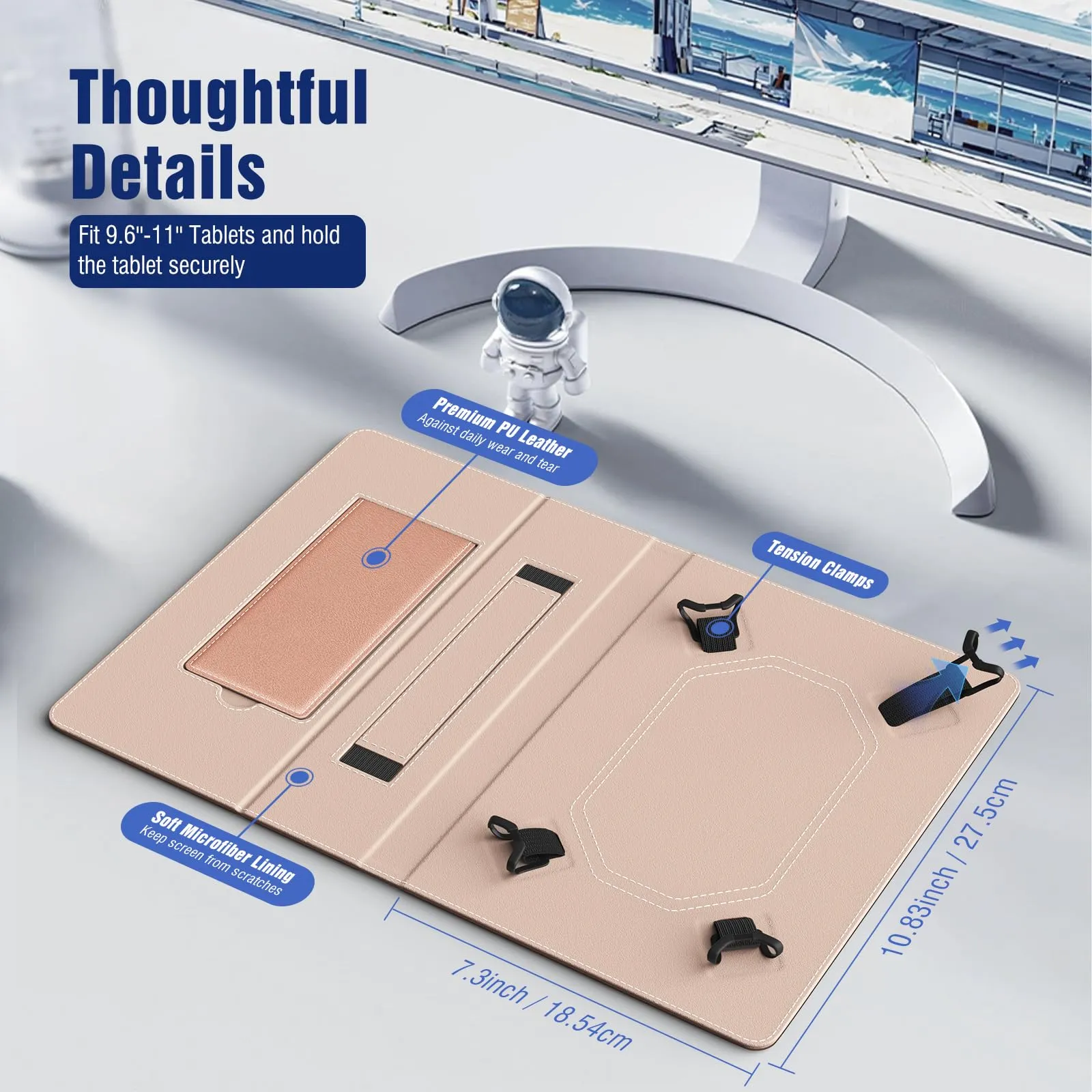 TiMOVO Custodia Universale per Tablet Android 10,1" con Anello per Penna - immagine 2