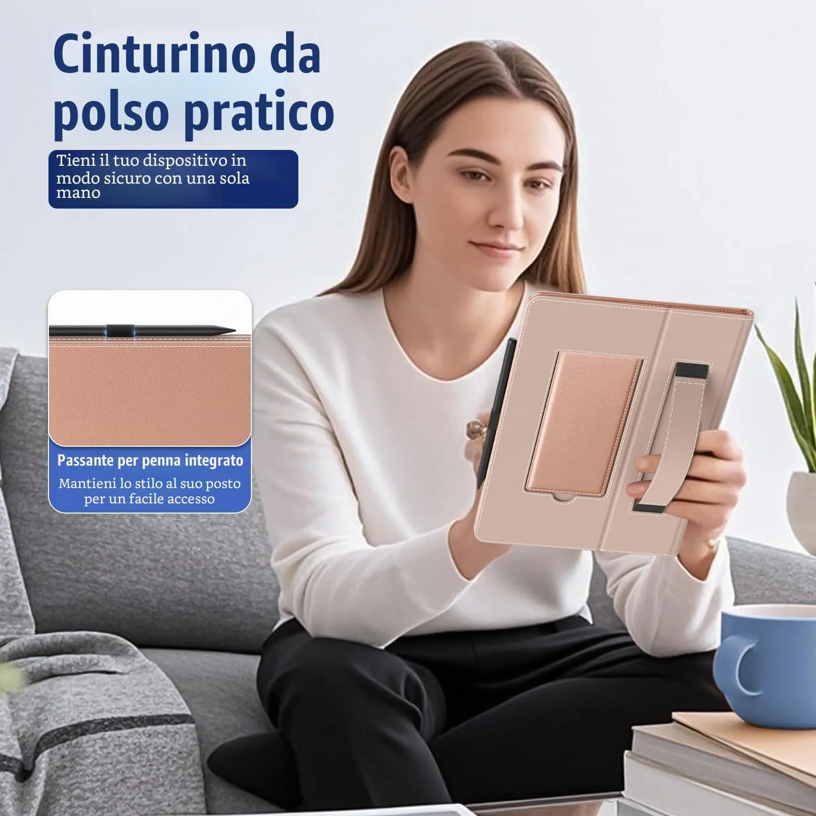 TiMOVO Custodia Universale per Tablet Android 10,1" con Anello per Penna - immagine 3
