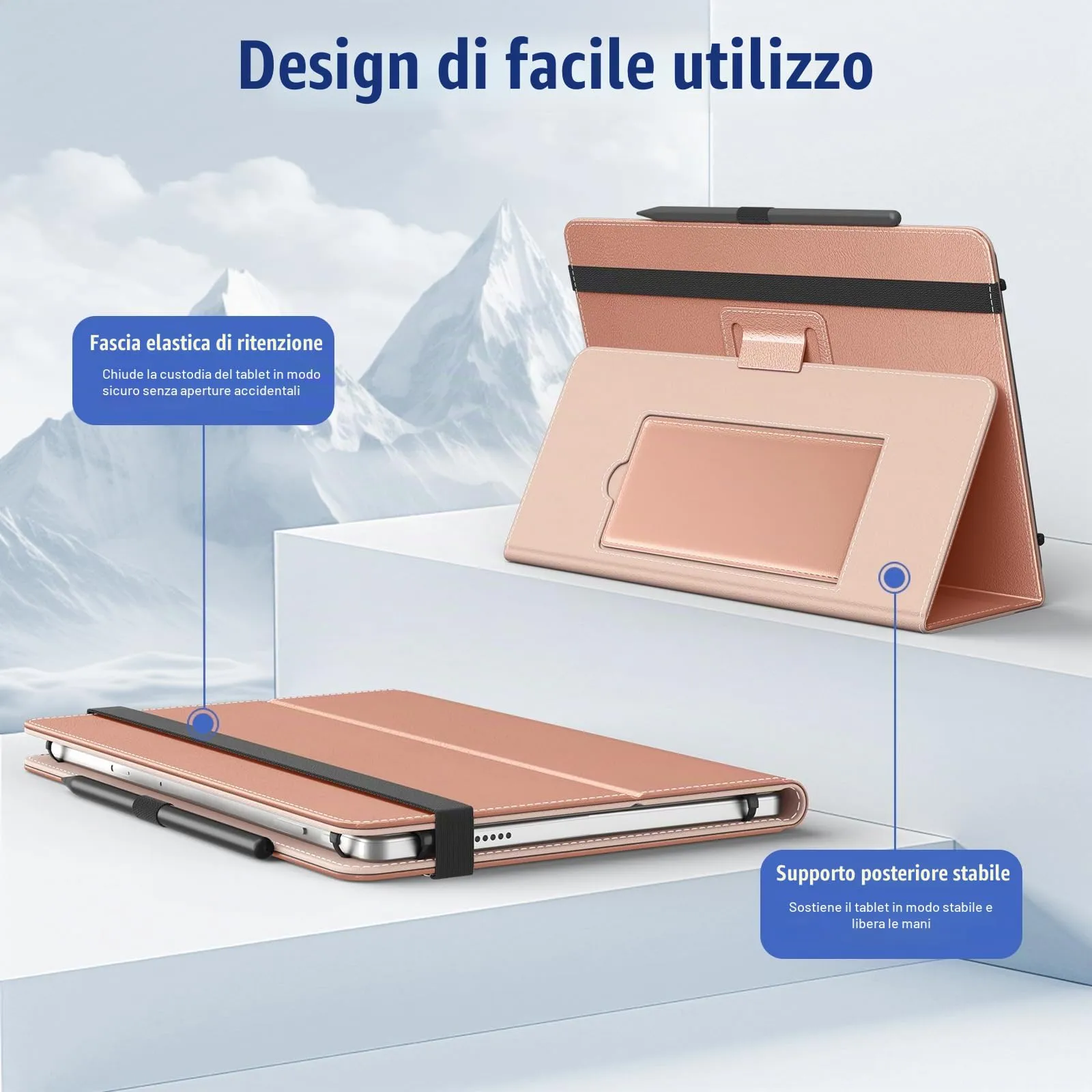 TiMOVO Custodia Universale per Tablet Android 10,1" con Anello per Penna - immagine 4