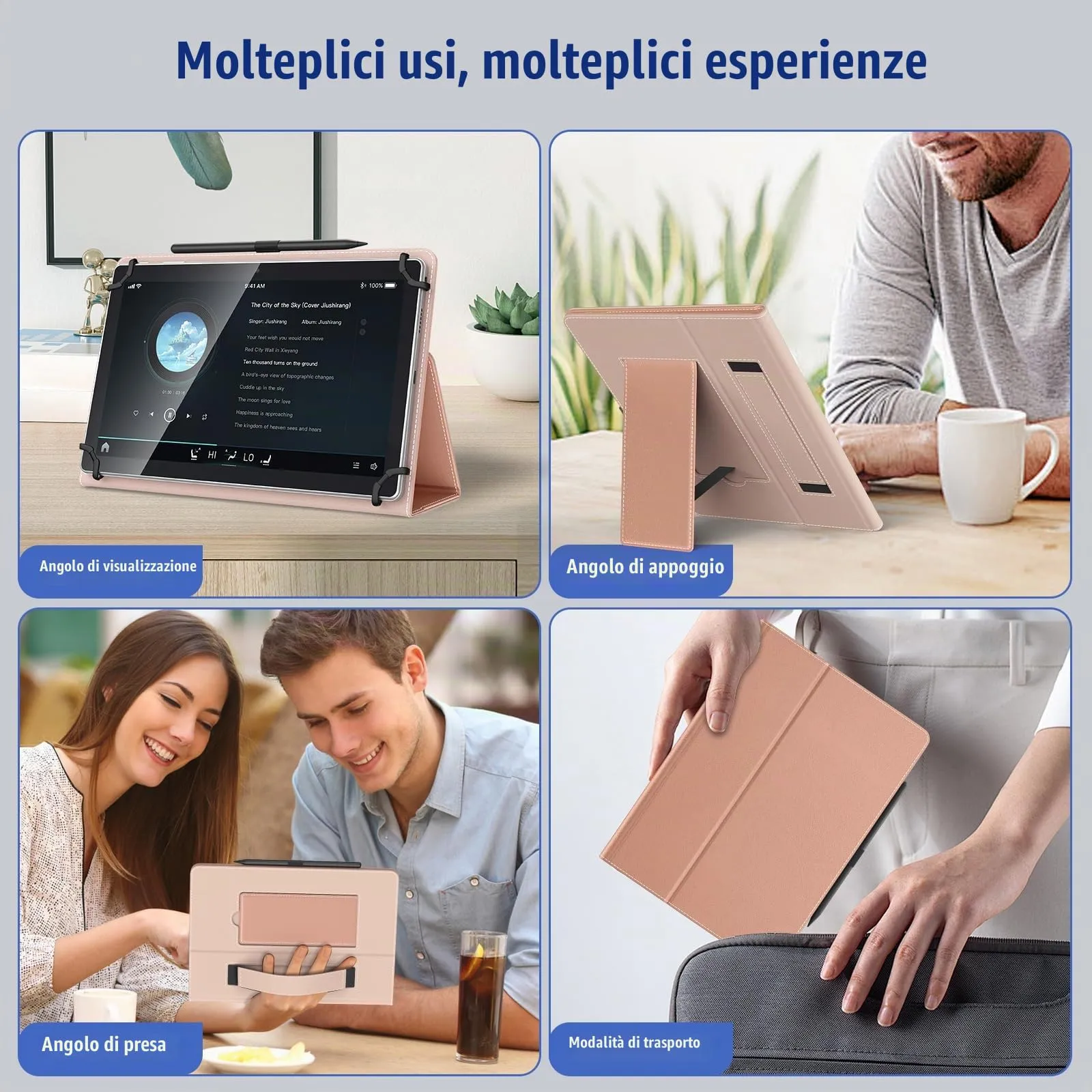 TiMOVO Custodia Universale per Tablet Android 10,1" con Anello per Penna - immagine 7