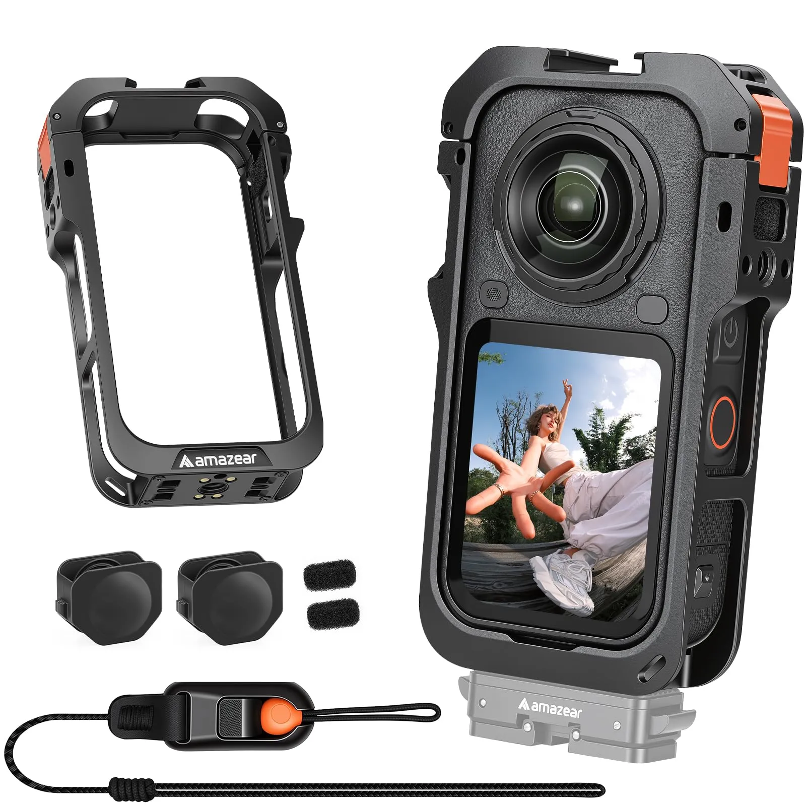 AMAZEAR Insta X6 Gabbia Metallica per Insta360 X6 - immagine 1
