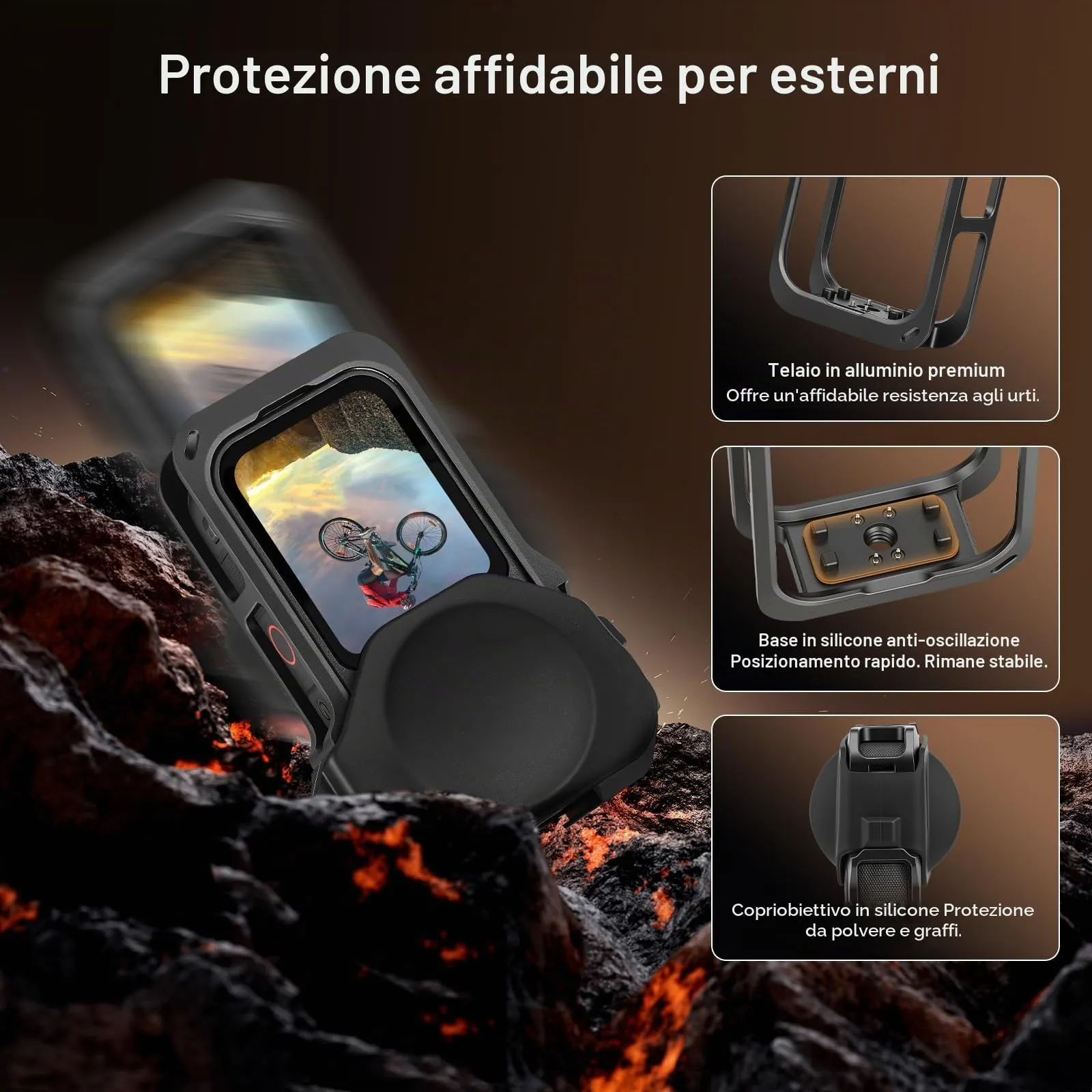 AMAZEAR Insta X6 Gabbia Metallica per Insta360 X6 - immagine 6
