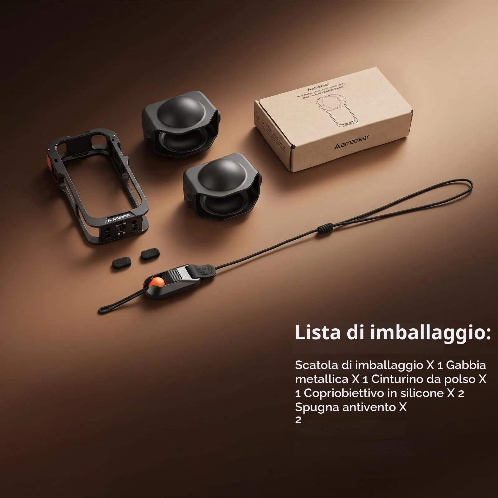 AMAZEAR Insta X6 Gabbia Metallica per Insta360 X6 - immagine 8