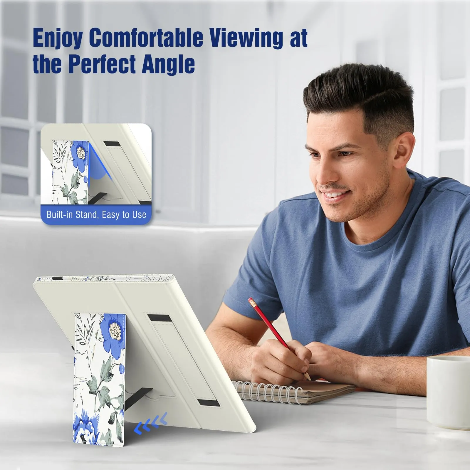 TiMOVO Custodia Universale per Tablet Android 10,1 Pollici con Anello per Penna - immagine 6