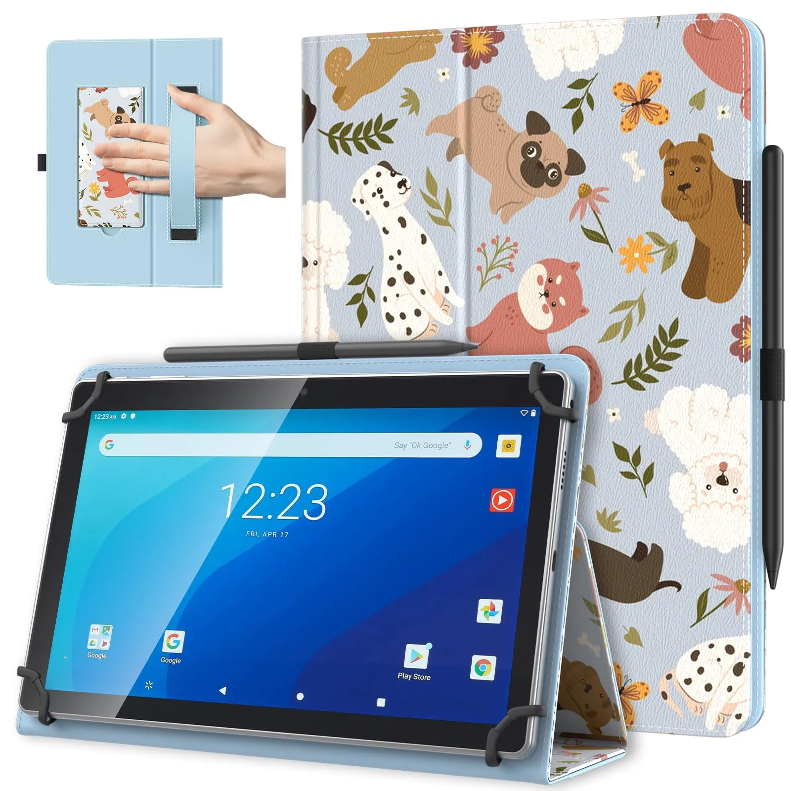 TiMOVO Custodia Universale per Tablet Android 10,1 Pollici con Portapenne - immagine 1