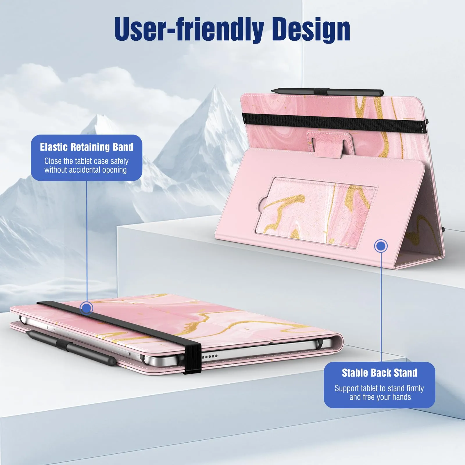 TiMOVO Custodia Universale per Tablet Android 10,1 pollici con Portapenne - immagine 5