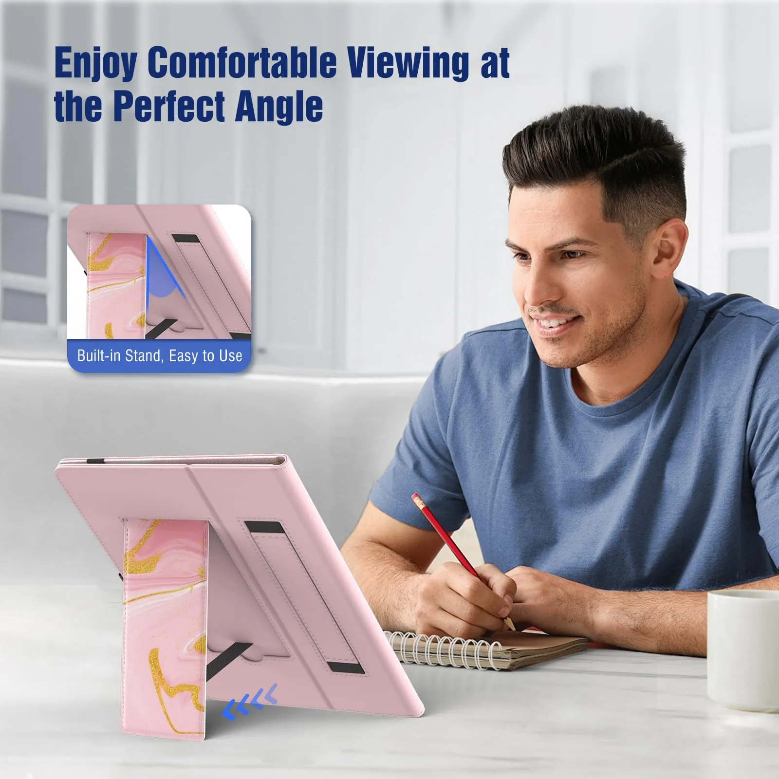 TiMOVO Custodia Universale per Tablet Android 10,1 pollici con Portapenne - immagine 6