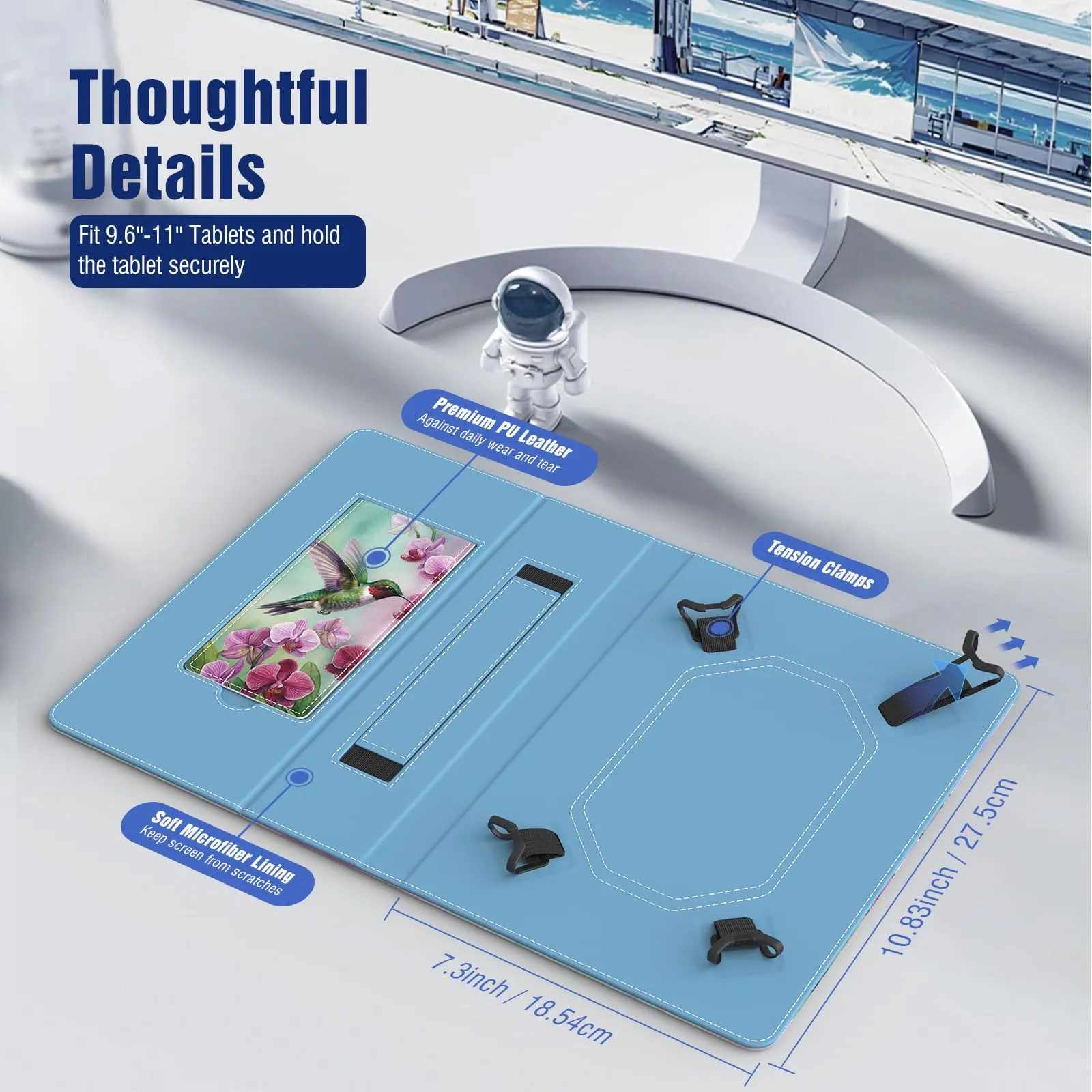 TiMOVO Custodia Universale per Tablet Android 10,1" con Anello per Penna - immagine 3