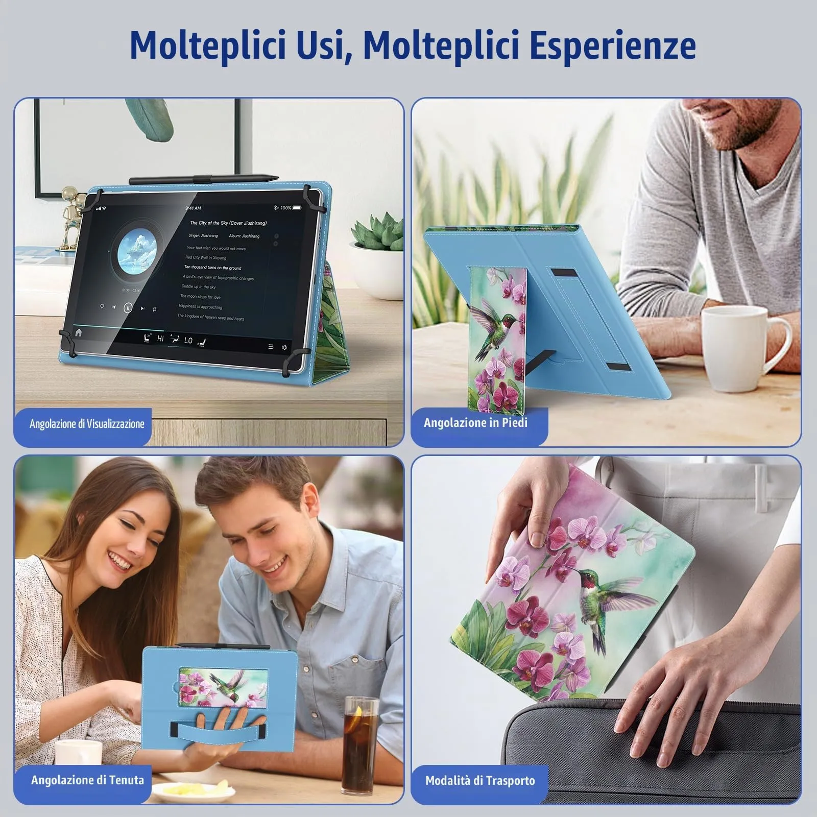TiMOVO Custodia Universale per Tablet Android 10,1" con Anello per Penna - immagine 8