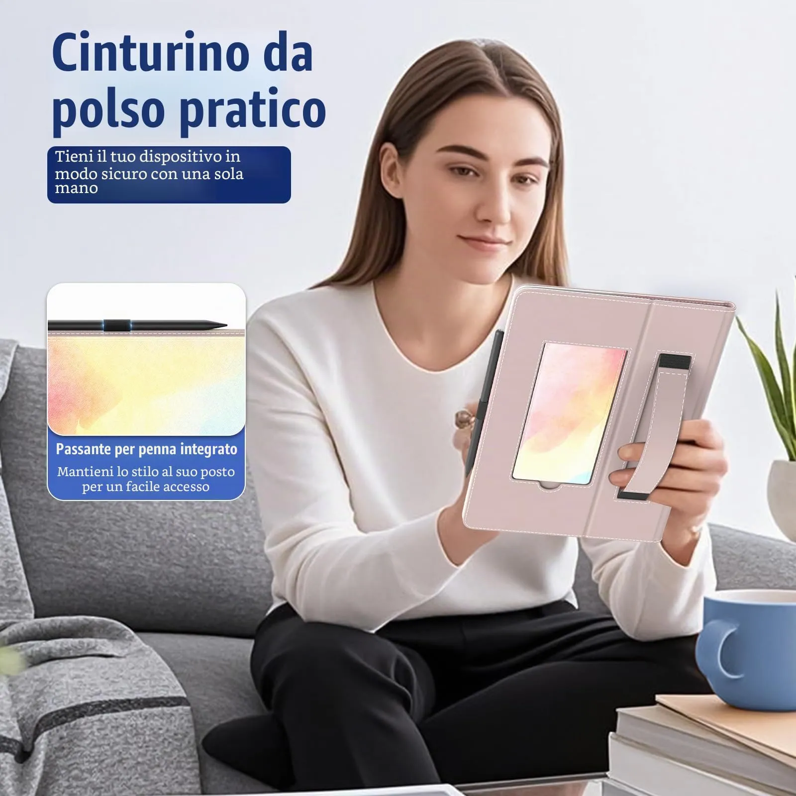 TiMOVO Custodia Universale per Tablet Android 10,1" con Anello per Penna - immagine 3