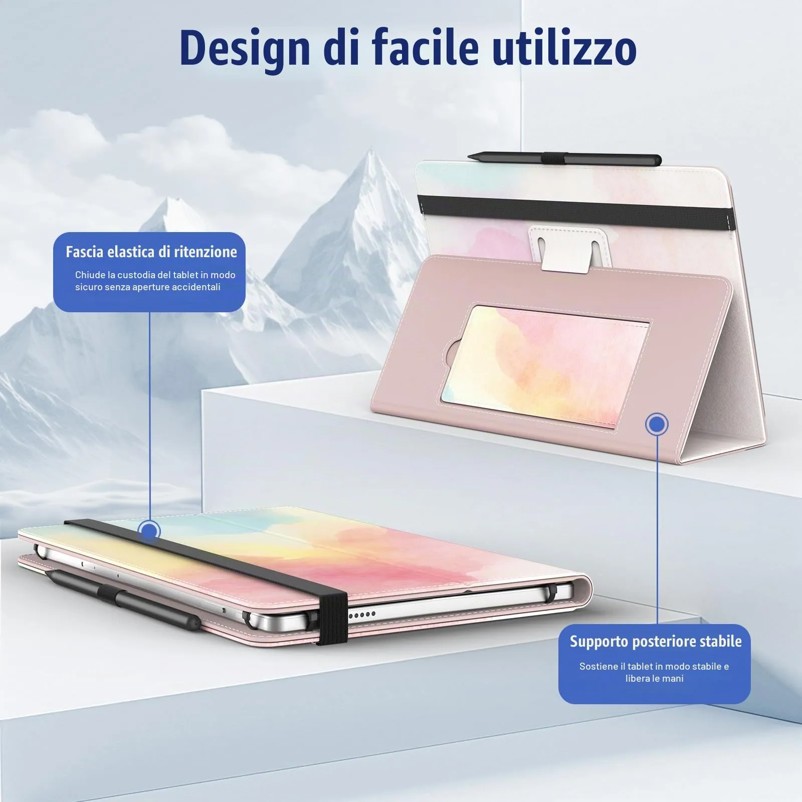 TiMOVO Custodia Universale per Tablet Android 10,1" con Anello per Penna - immagine 4
