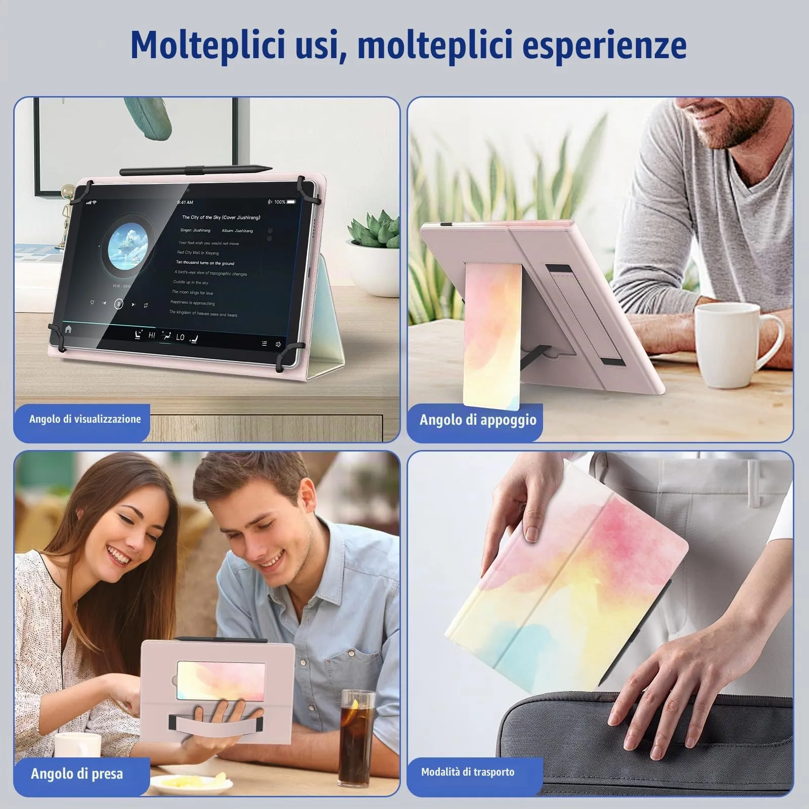 TiMOVO Custodia Universale per Tablet Android 10,1" con Anello per Penna - immagine 7