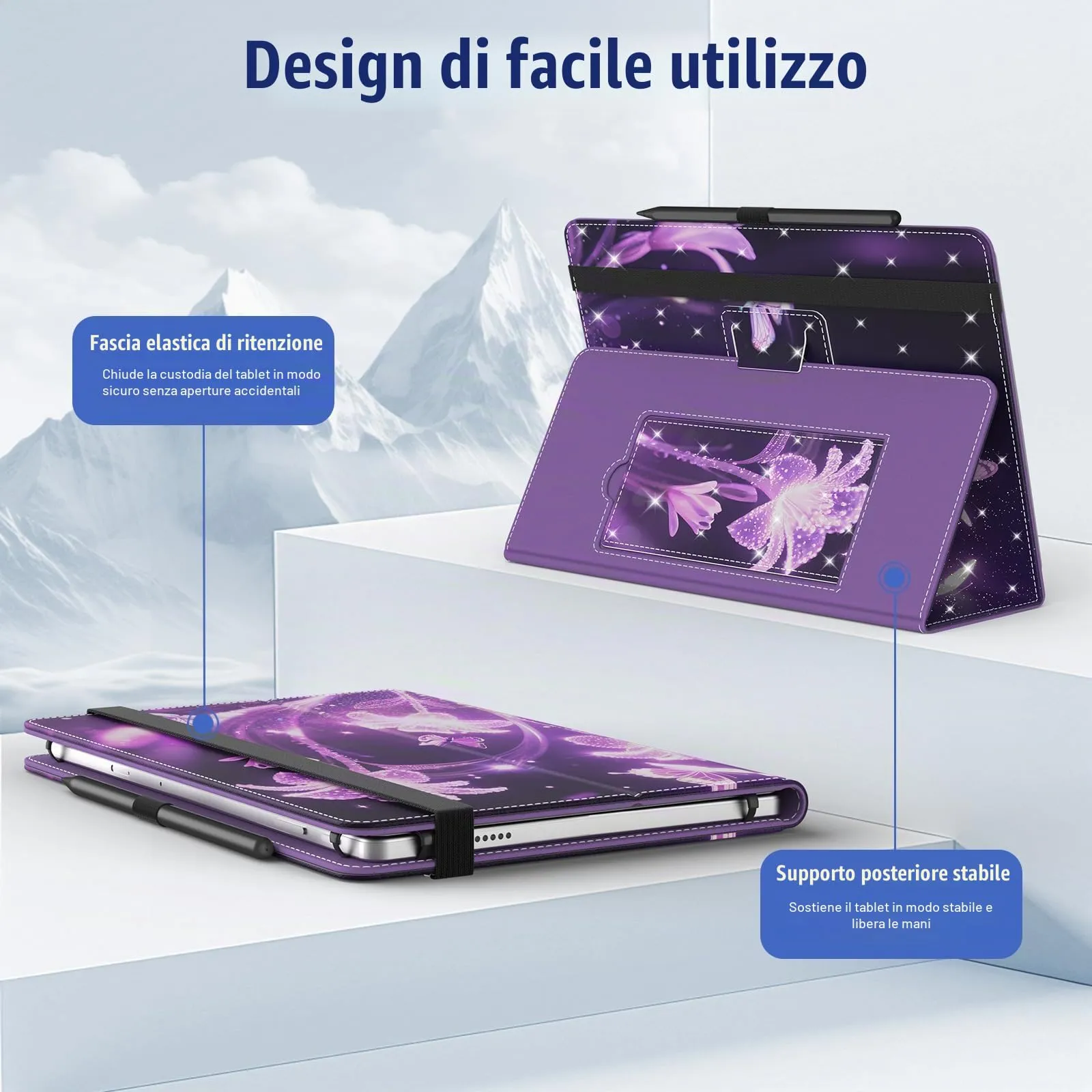TiMOVO Custodia Universale per Tablet Android 10,1" con Anello per Penna - immagine 5