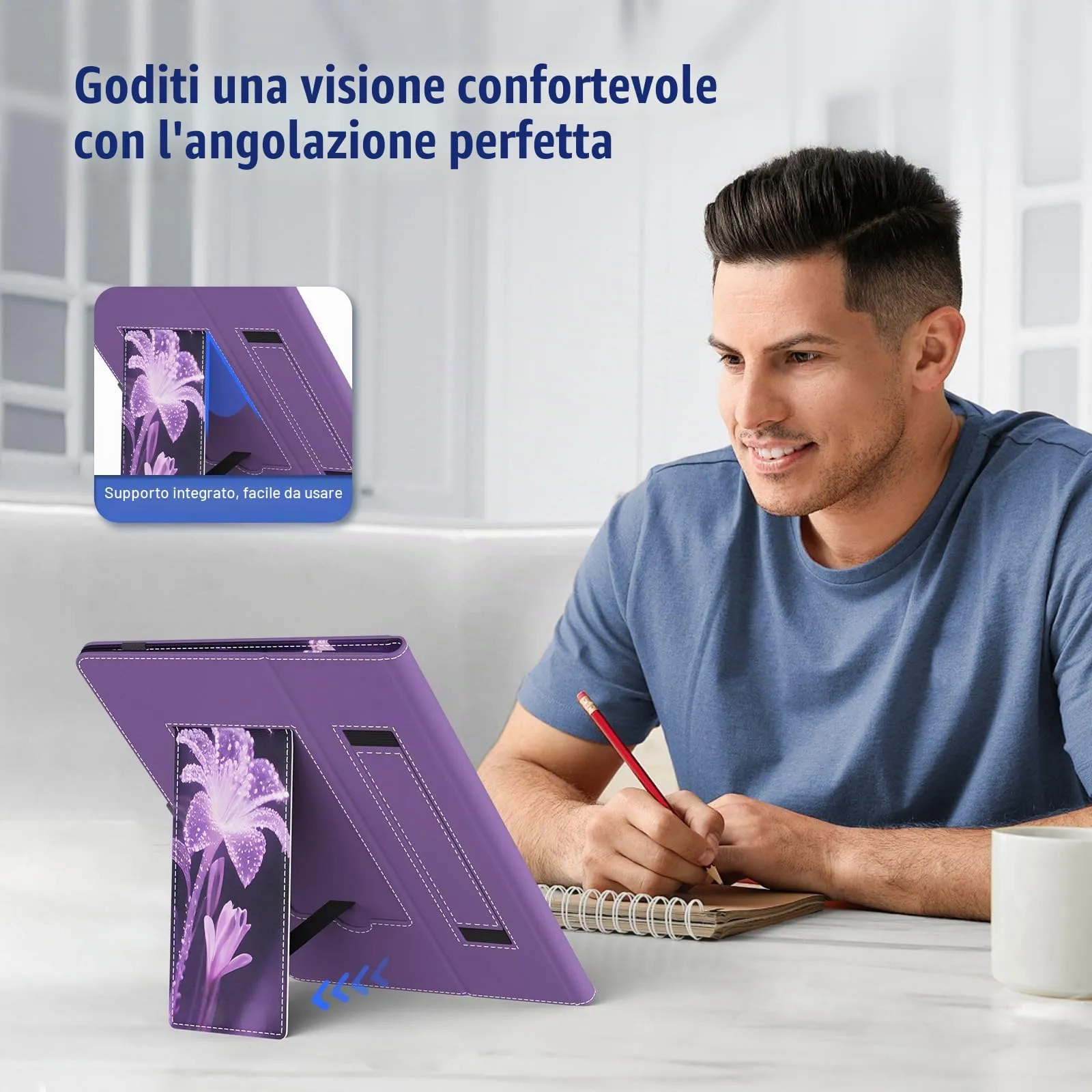 TiMOVO Custodia Universale per Tablet Android 10,1" con Anello per Penna - immagine 6