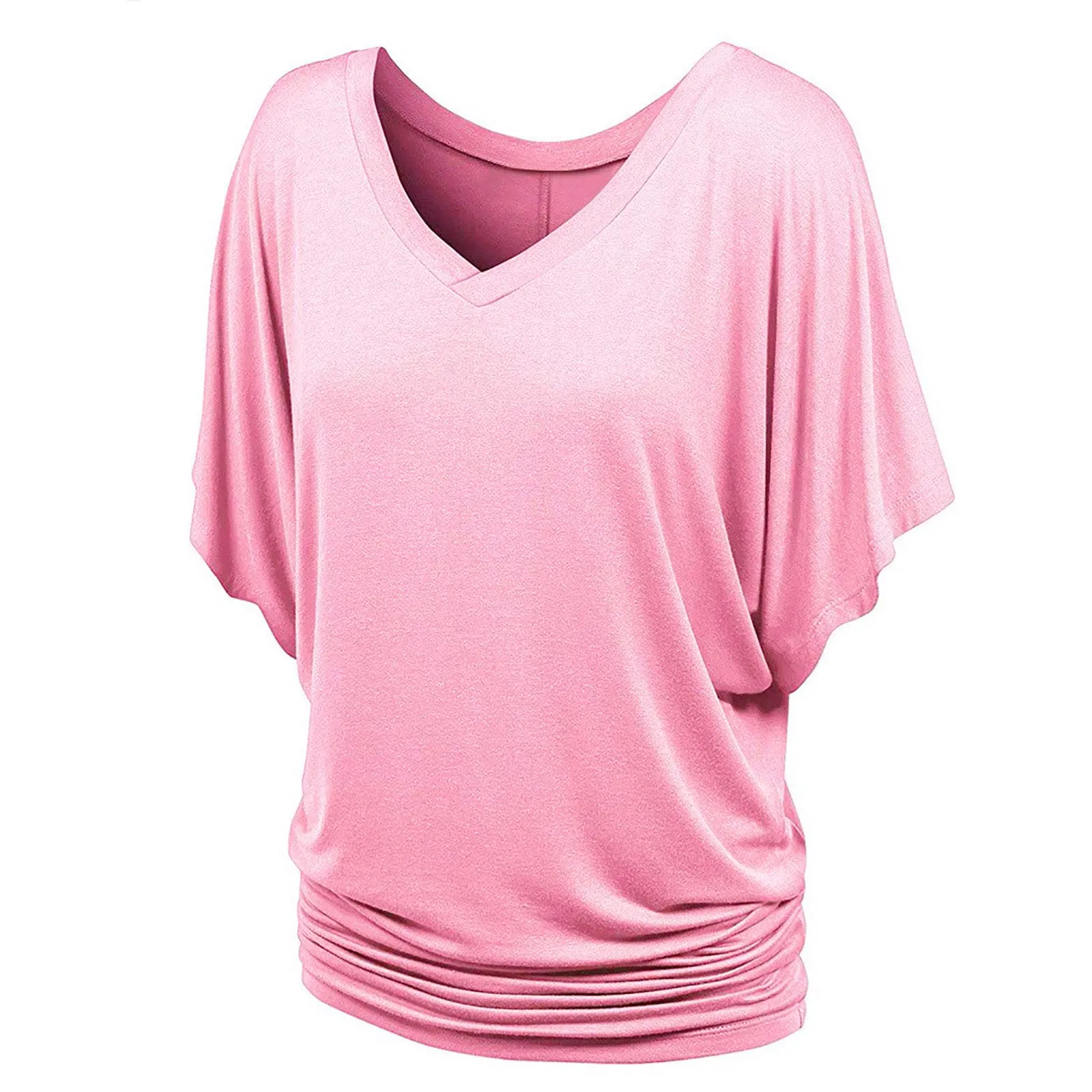 Generisch Maglietta Estiva Donna Oversize Rosa XL - immagine 1