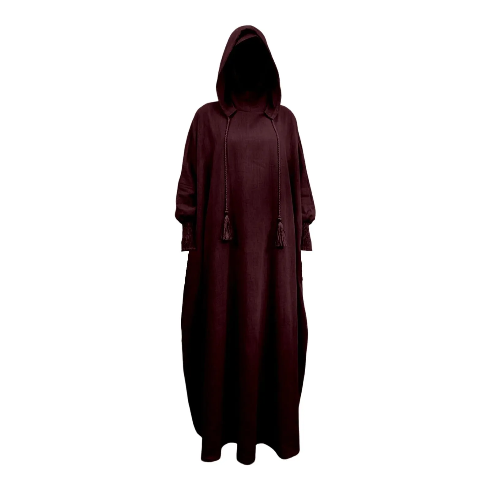Generisch Abito da preghiera donna Hijab Abaya Jilbab Islamico Burka, rosso mattone, M - immagine 7