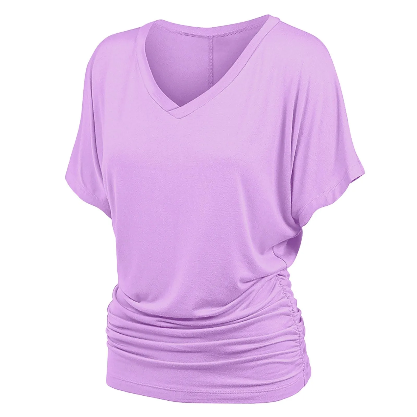 Generisch Maglietta Estiva da Donna Oversize, Lilla, 5XL - immagine 1