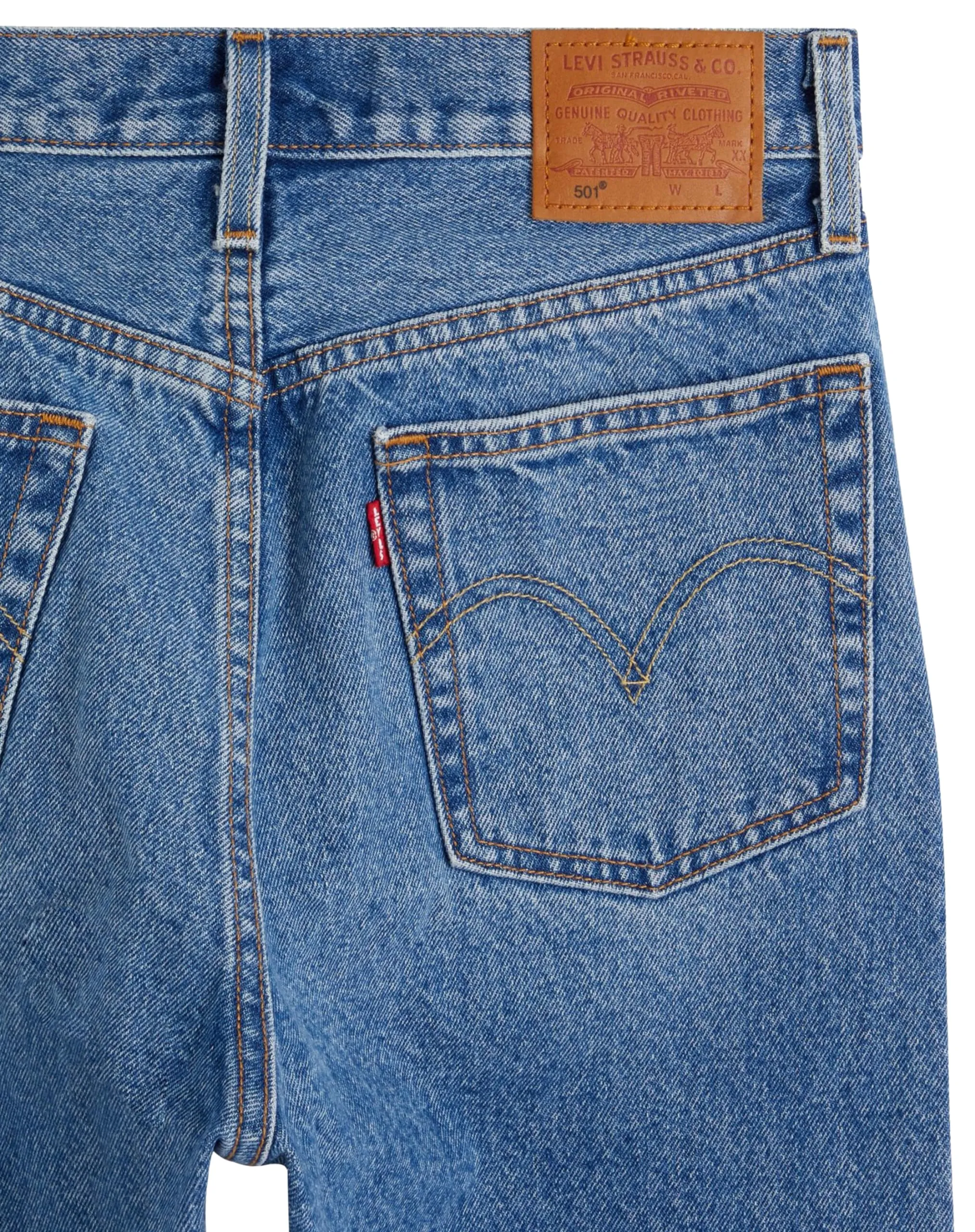 Levi's 501 Crop Jeans Donna, Medium Indigo Worn In, 23W / 26L - immagine 8