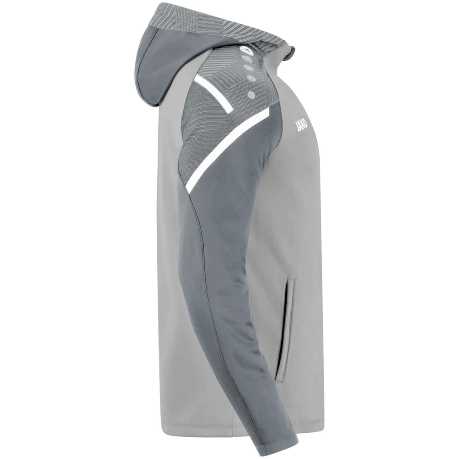 JAKO Giacca con Cappuccio Performance da Uomo, Grigio Soft/Grigio Pietra, L - immagine 6