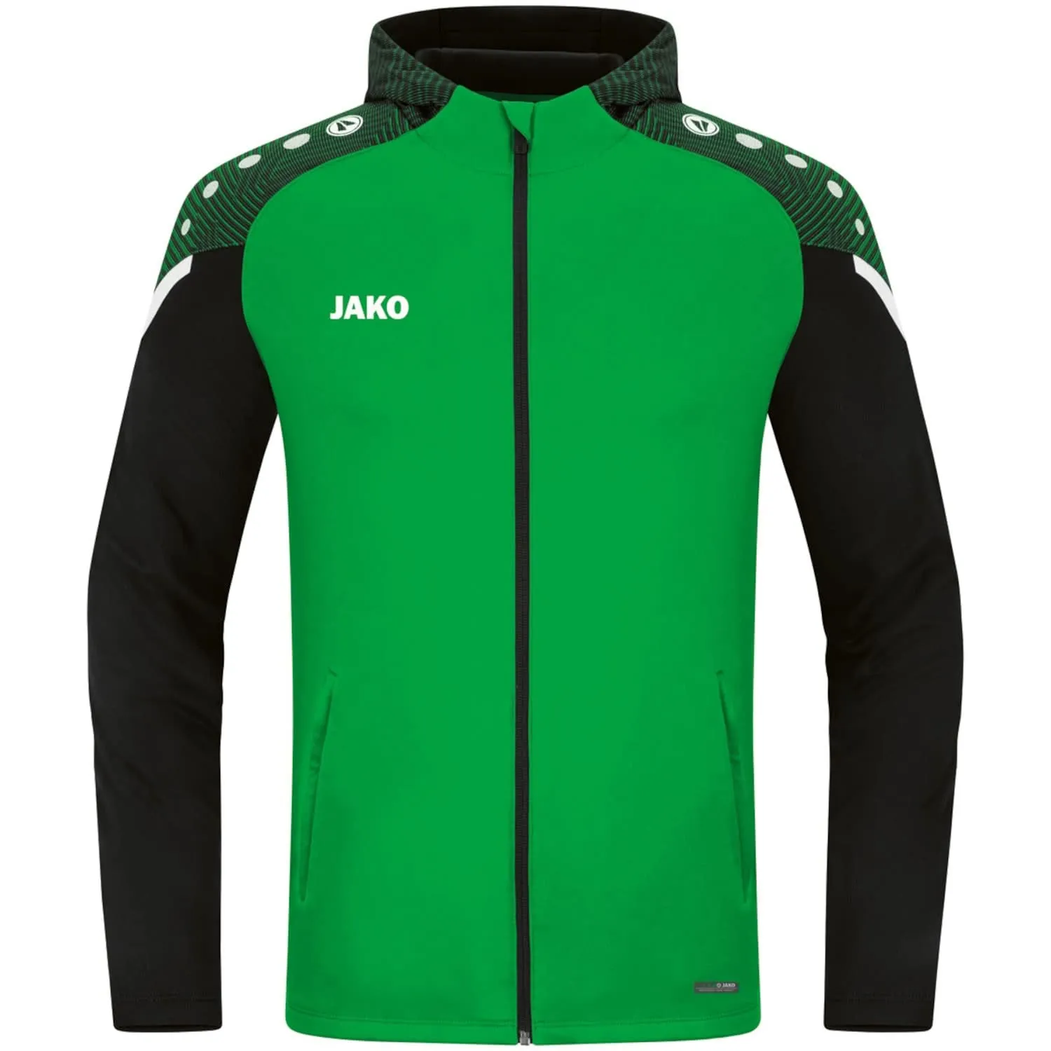 JAKO Giacca con cappuccio Performance Uomo, Verde chiaro/Nero, XL - immagine 1