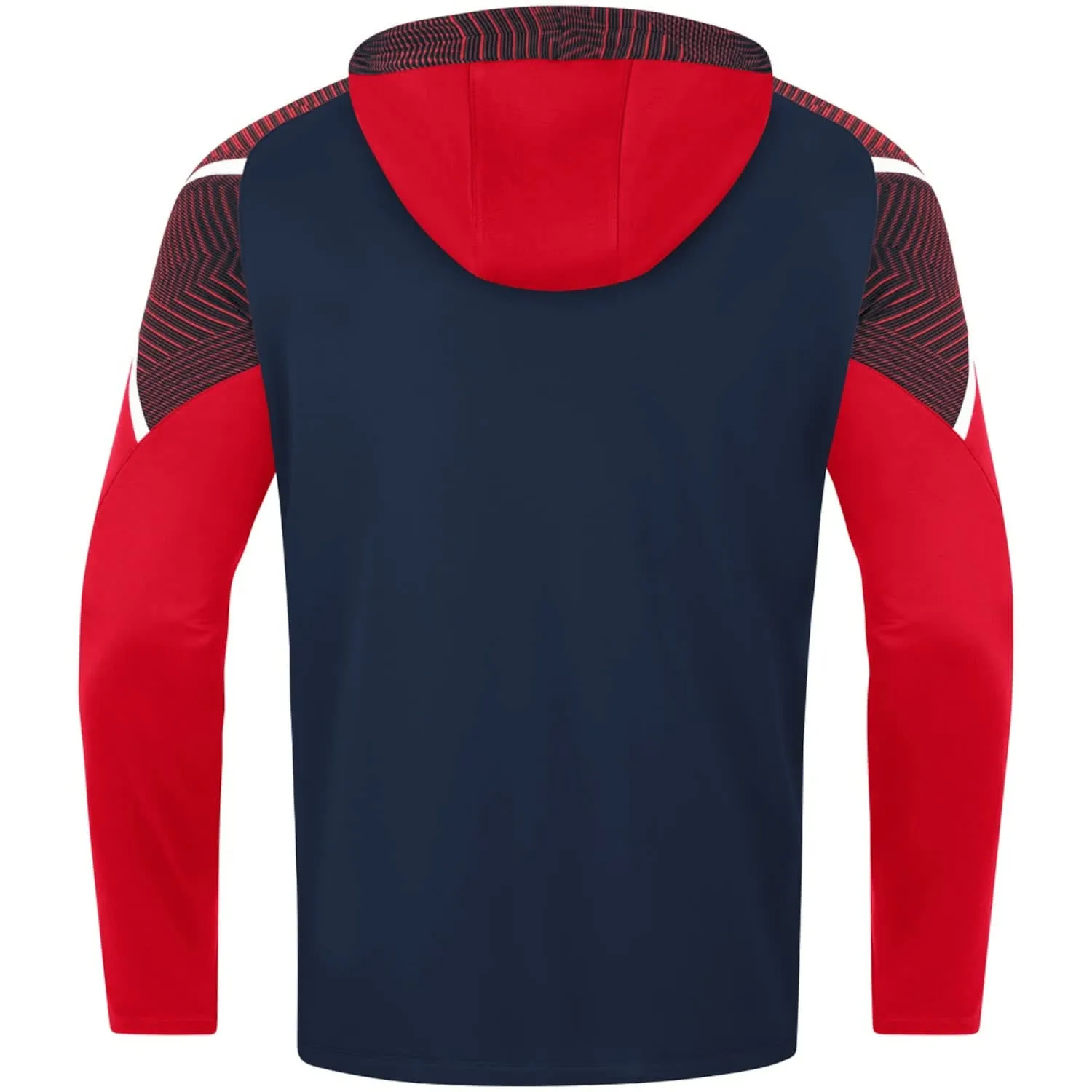 JAKO Giacca con cappuccio Performance Mista, Blu acqua marina/rosso, M - immagine 4